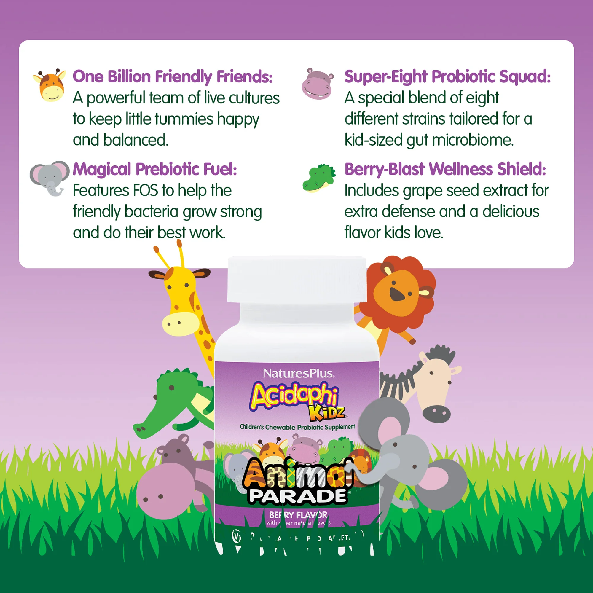 Animal Parade® AcidophiKidz® Childrens Chewables - Image 4