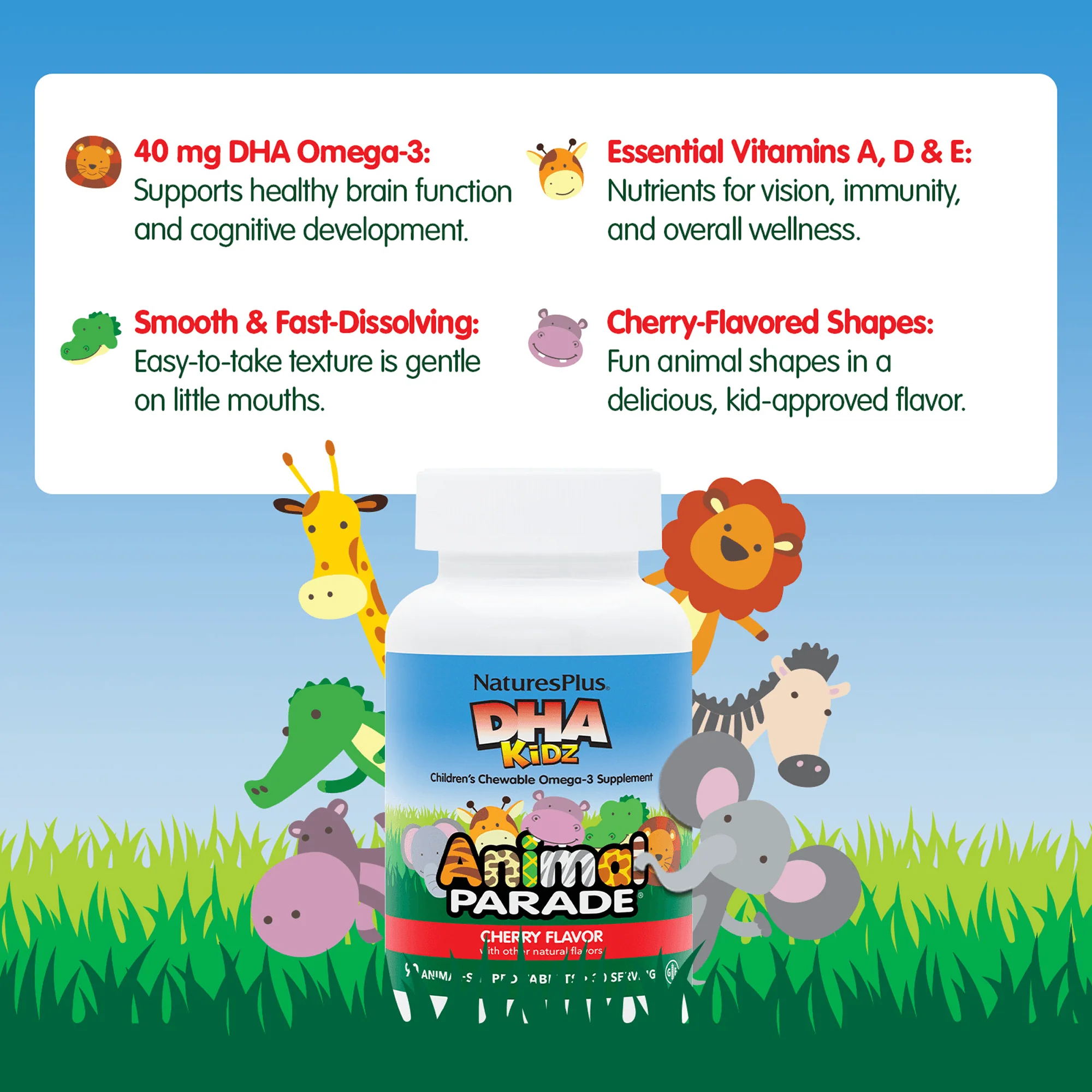 Animal Parade® DHA Kidz Children’s Chewables - Image 4