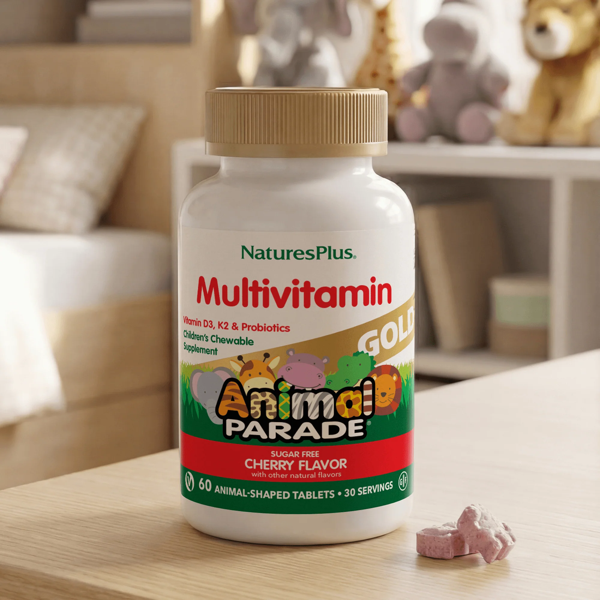 Animal Parade® GOLD Multivitamin Children’s Chewables - Cherry - Image 5