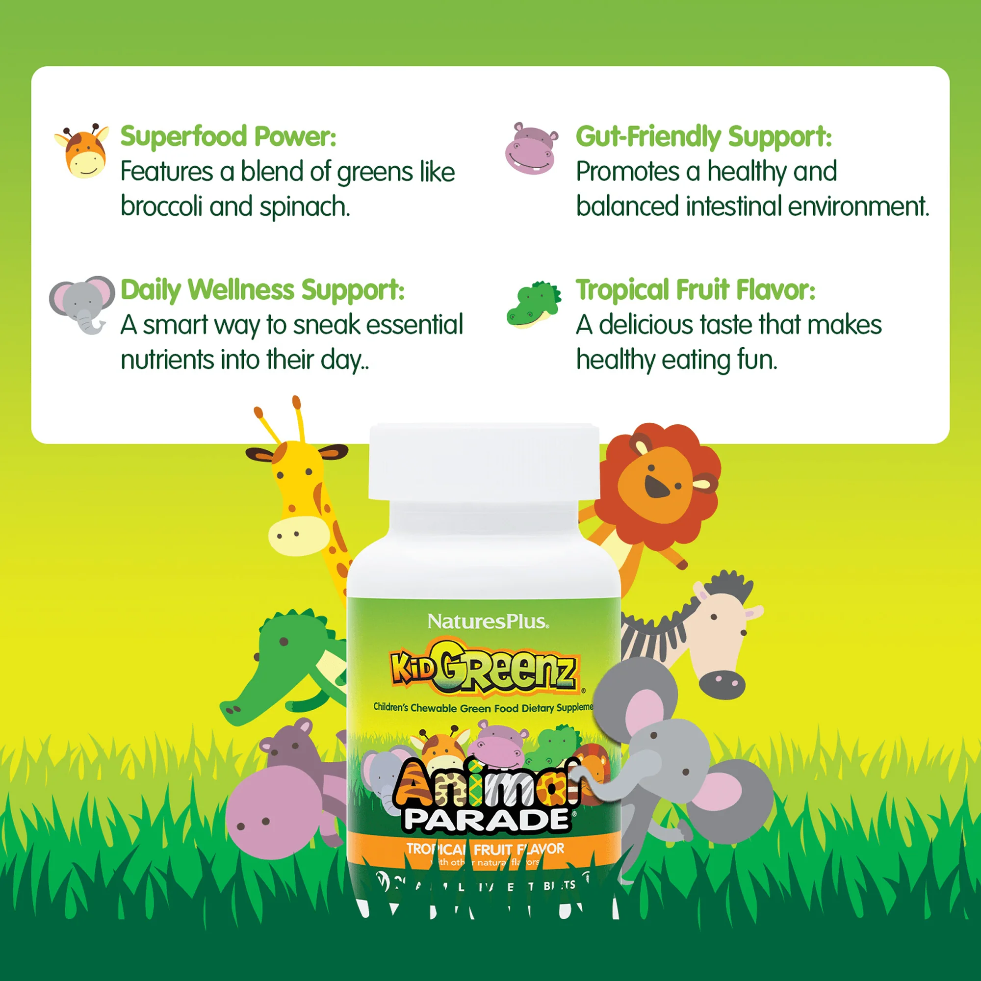 Animal Parade® KidGreenz® Children’s Chewables - Image 4
