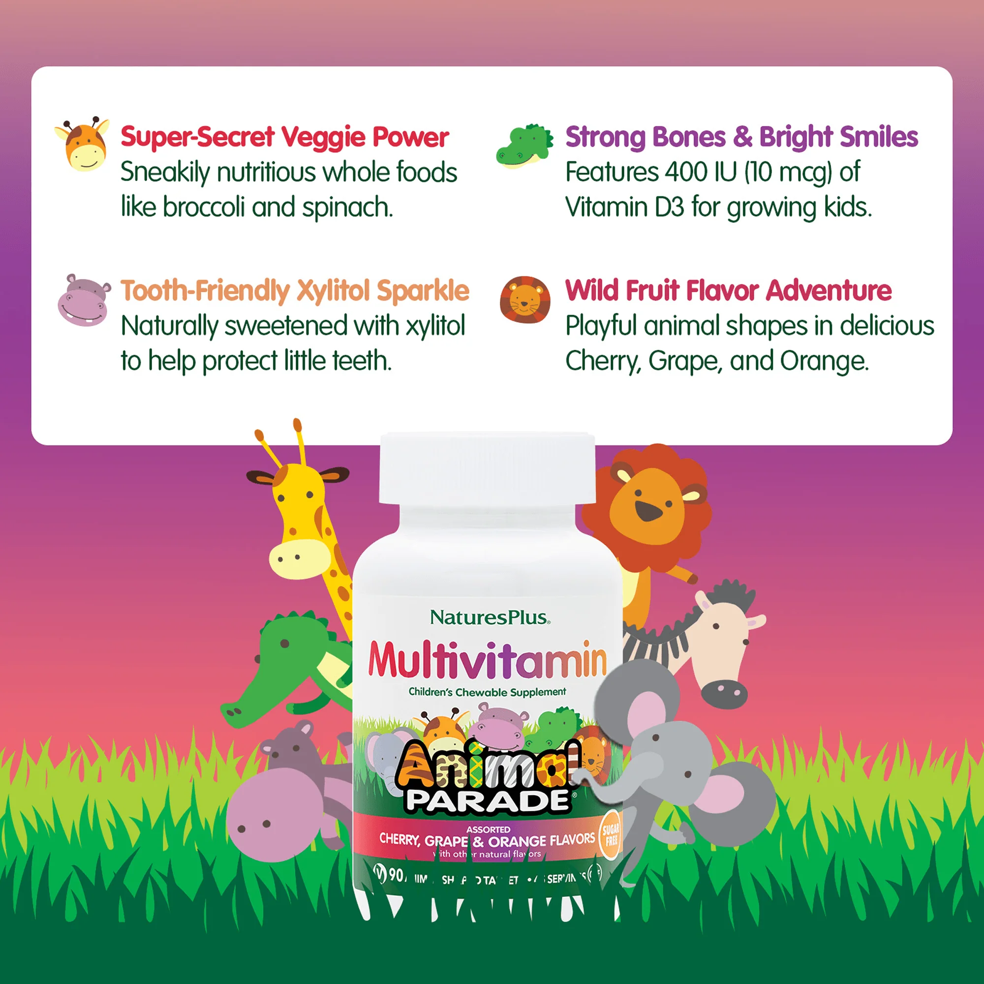 Animal Parade® Multivitamin Sugar-Free Children’s Chewables - Image 4