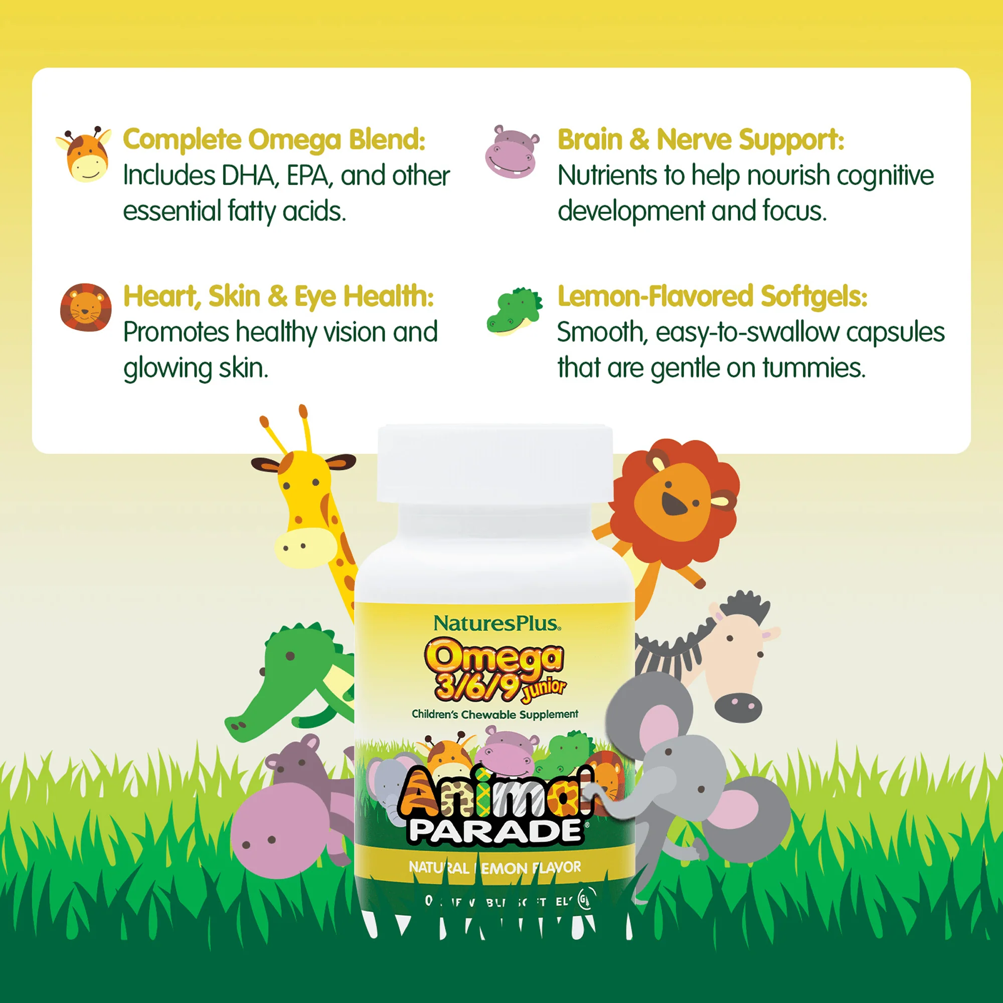 Animal ParadeĀ® Omega 3/6/9 Junior Softgels - Image 4