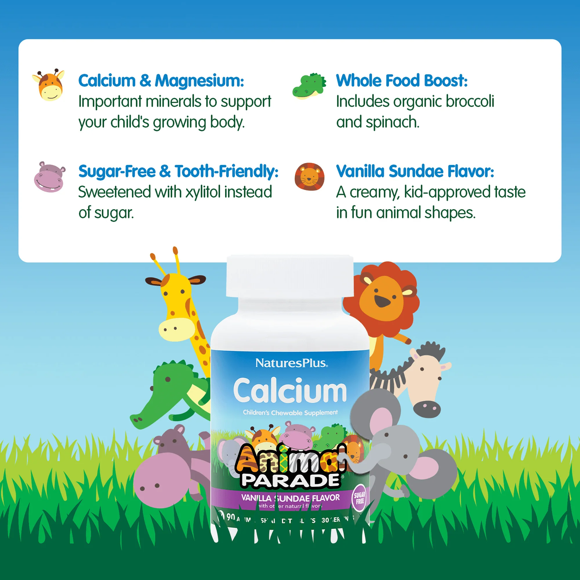 Animal Parade® Sugar-Free Calcium Children’s Chewables - Image 4