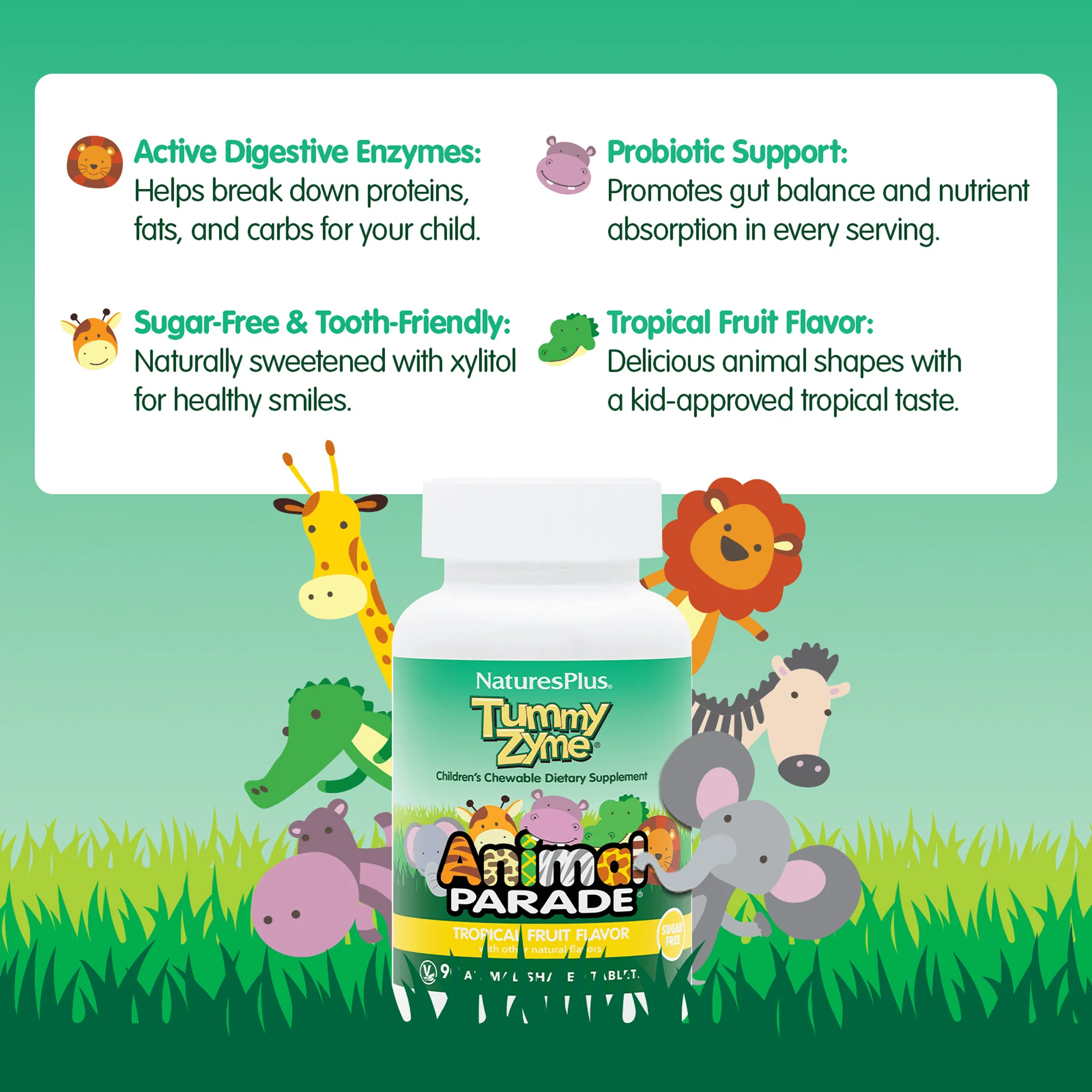 Animal Parade® Tummy Zyme™ Children's Chewables - Image 4