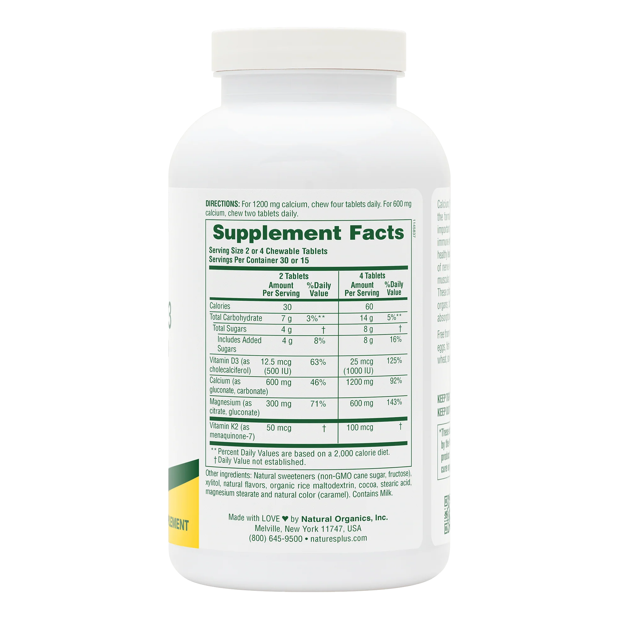 Calcium/Magnesium/Vitamin D3 with Vitamin K2 Chewables - Chocolate - Image 2