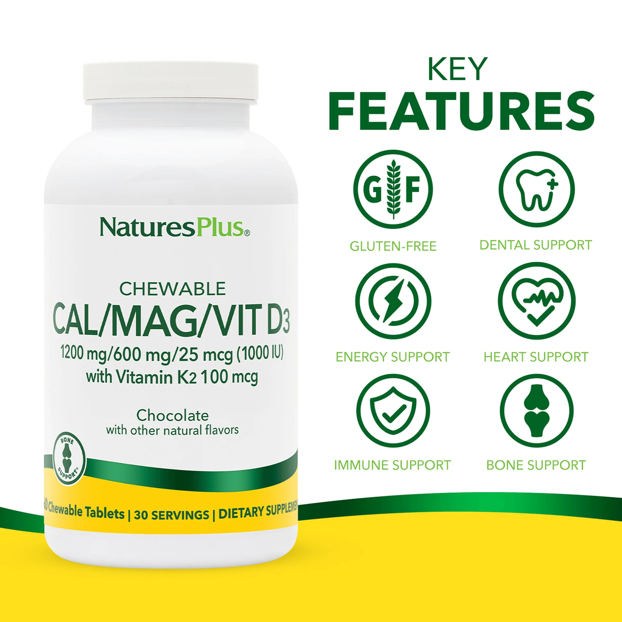 Calcium/Magnesium/Vitamin D3 with Vitamin K2 Chewables - Chocolate - Image 4