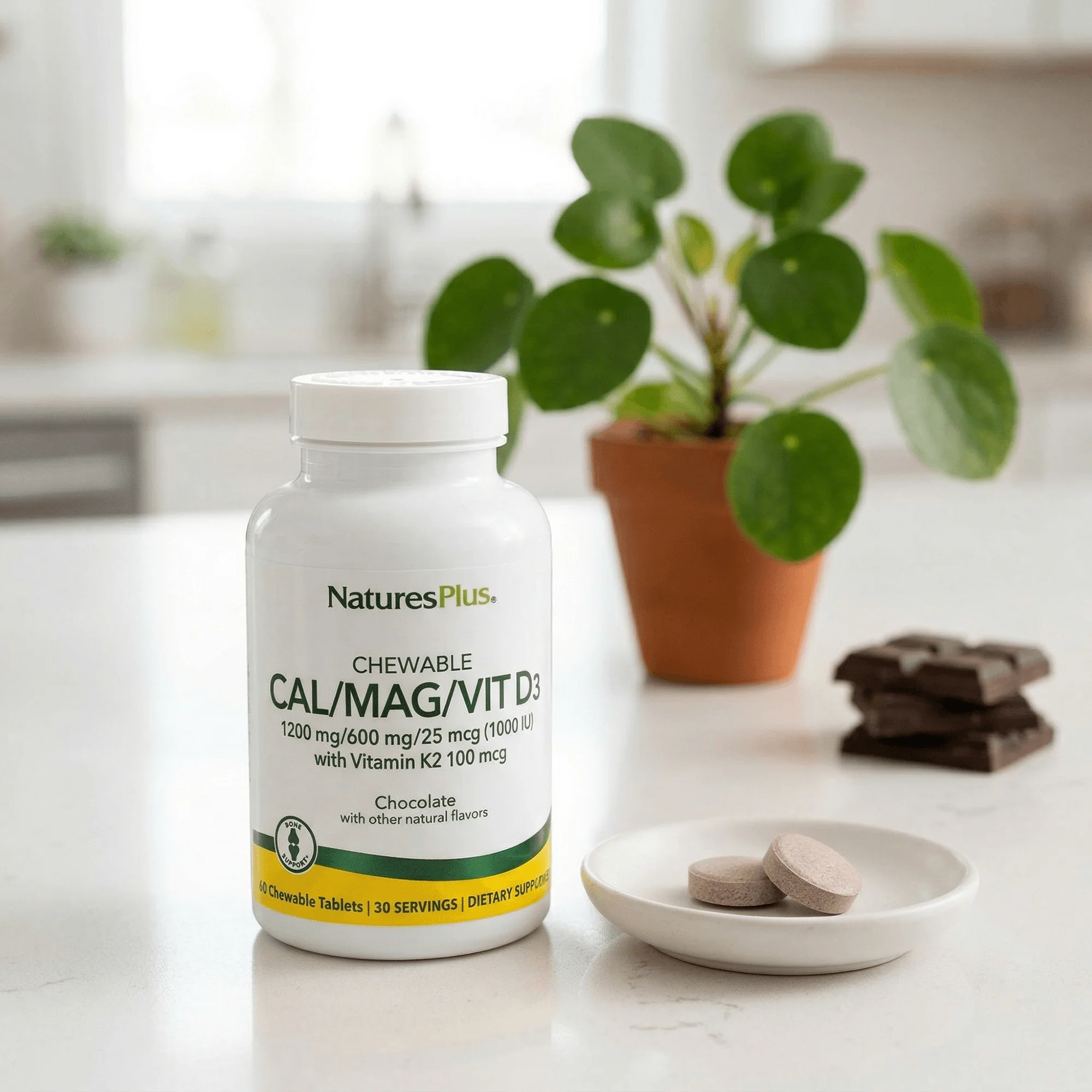 Calcium/Magnesium/Vitamin D3 with Vitamin K2 Chewables - Chocolate - Image 5