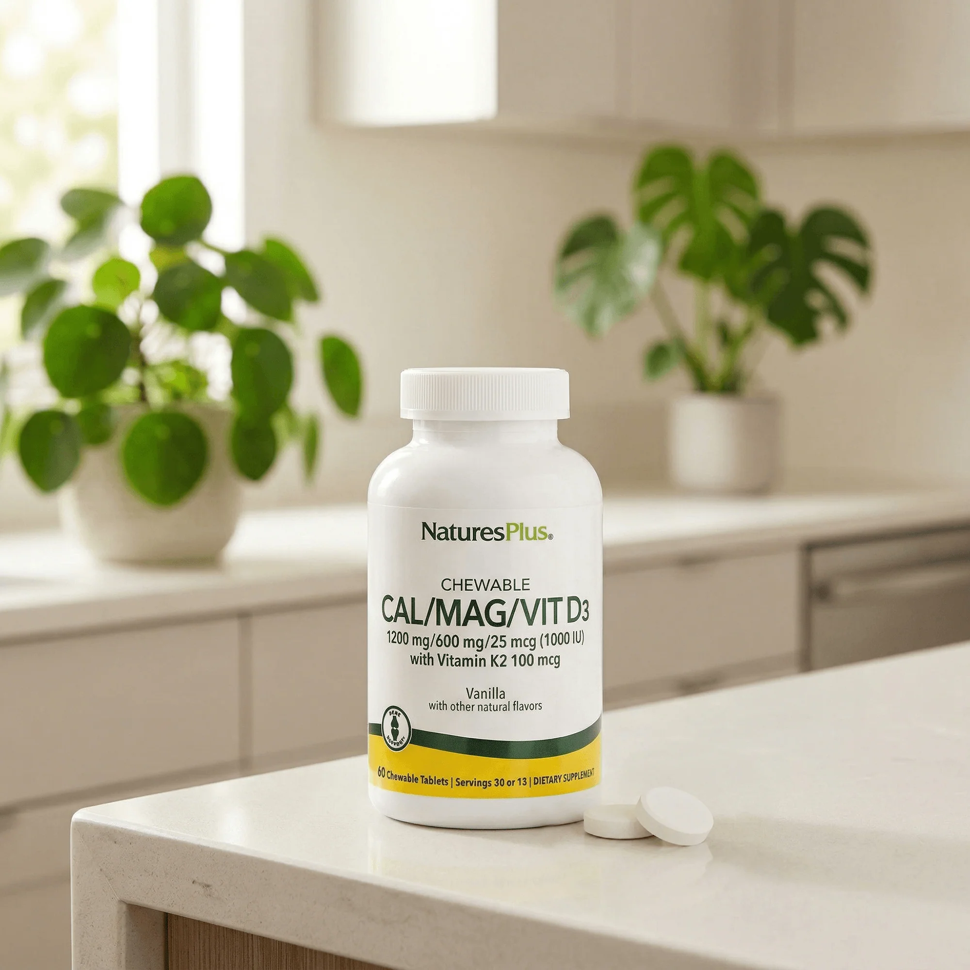 Calcium/Magnesium/Vitamin D3 with Vitamin K2 Chewables - Vanilla - Image 5