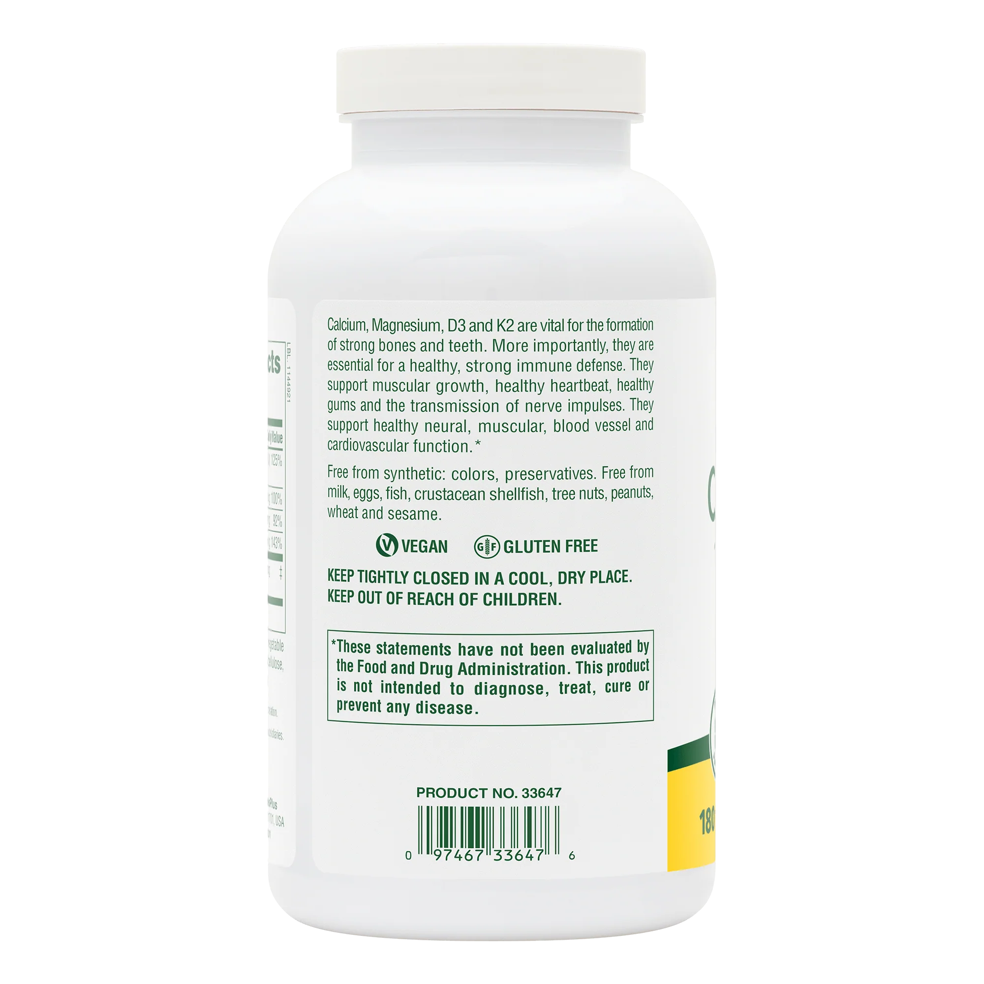 Calcium/Magnesium/Vitamin D3 with Vitamin K2 Tablets - Image 8