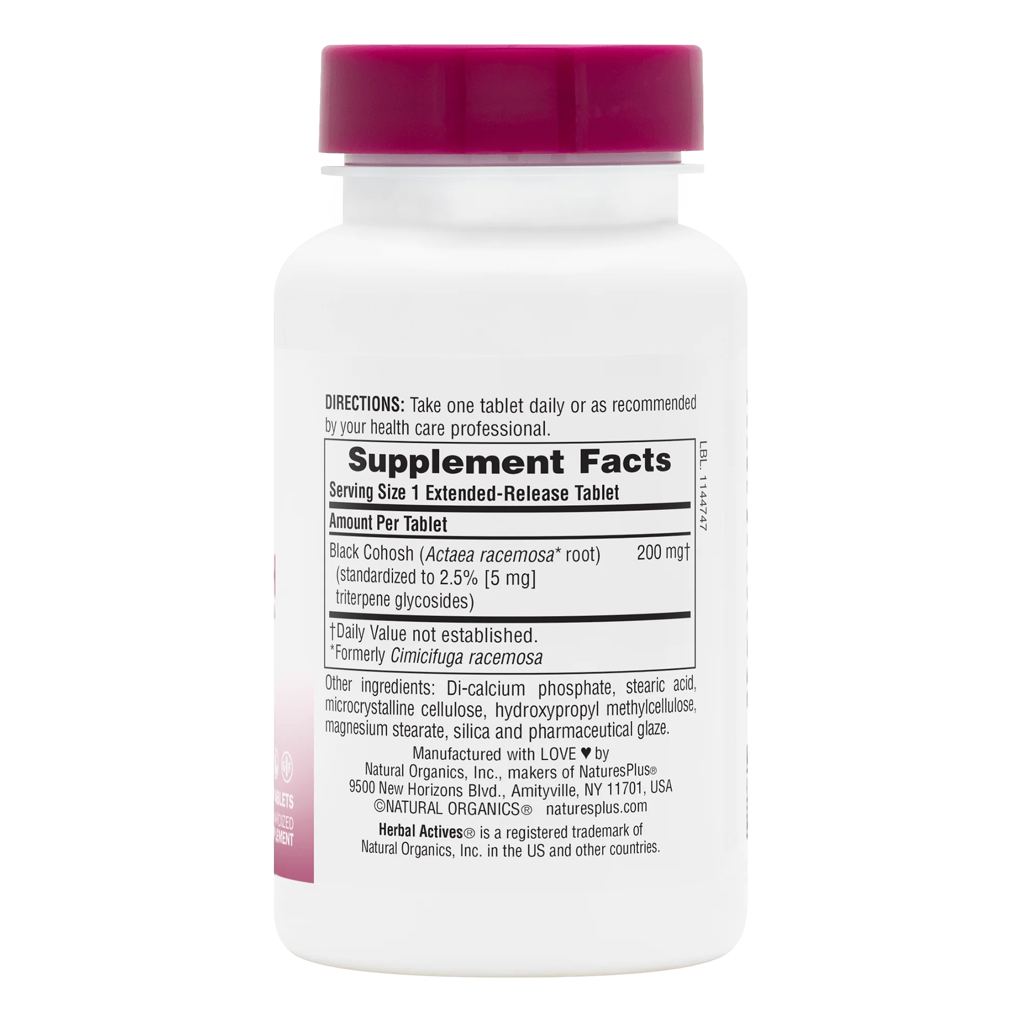 Herbal Actives Black Cohosh Extended Release Tablets - Image 2