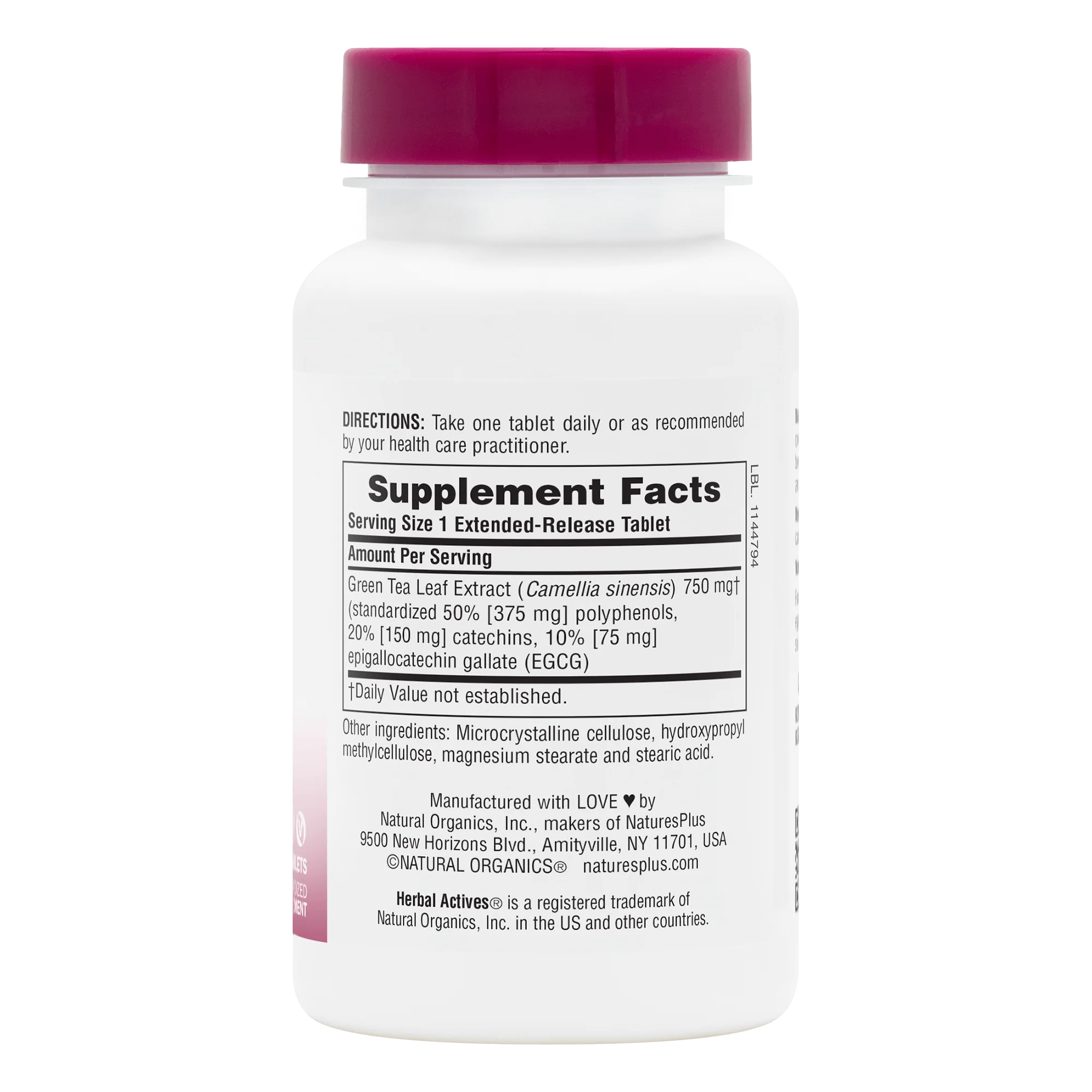 Herbal Actives Green Tea Extended Release Tablets - Image 2