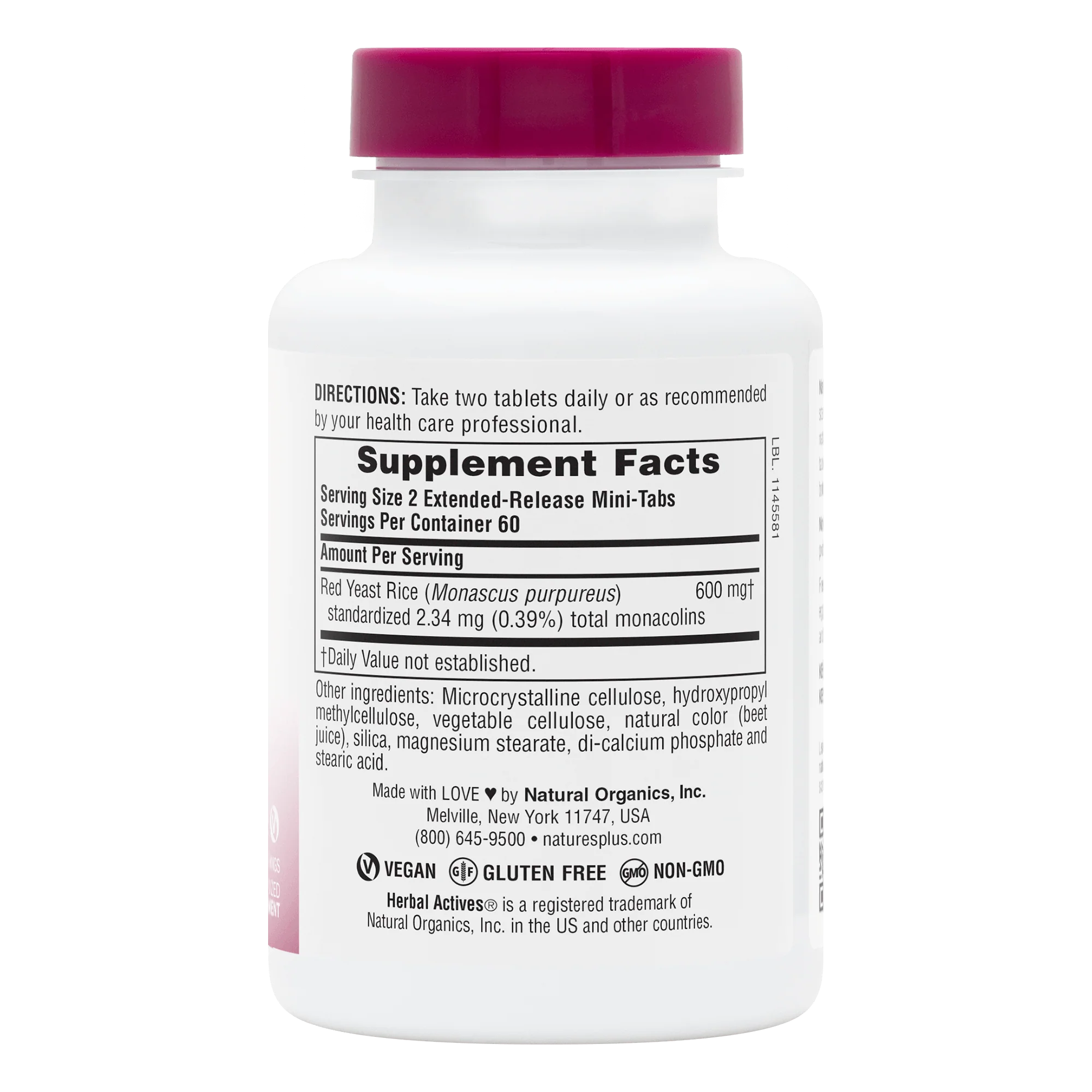 Herbal Actives Red Yeast Rice Extended Release Mini-Tabs - Image 7