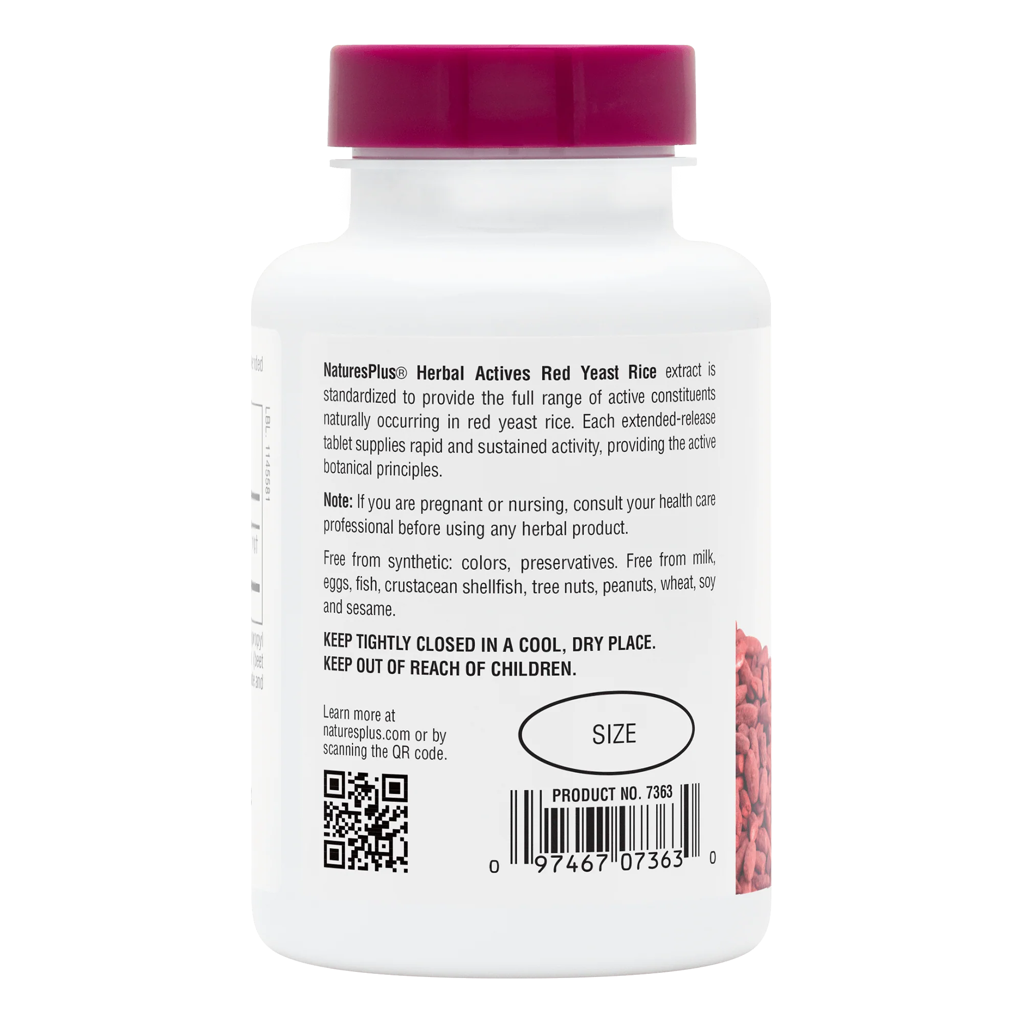 Herbal Actives Red Yeast Rice Extended Release Mini-Tabs - Image 8