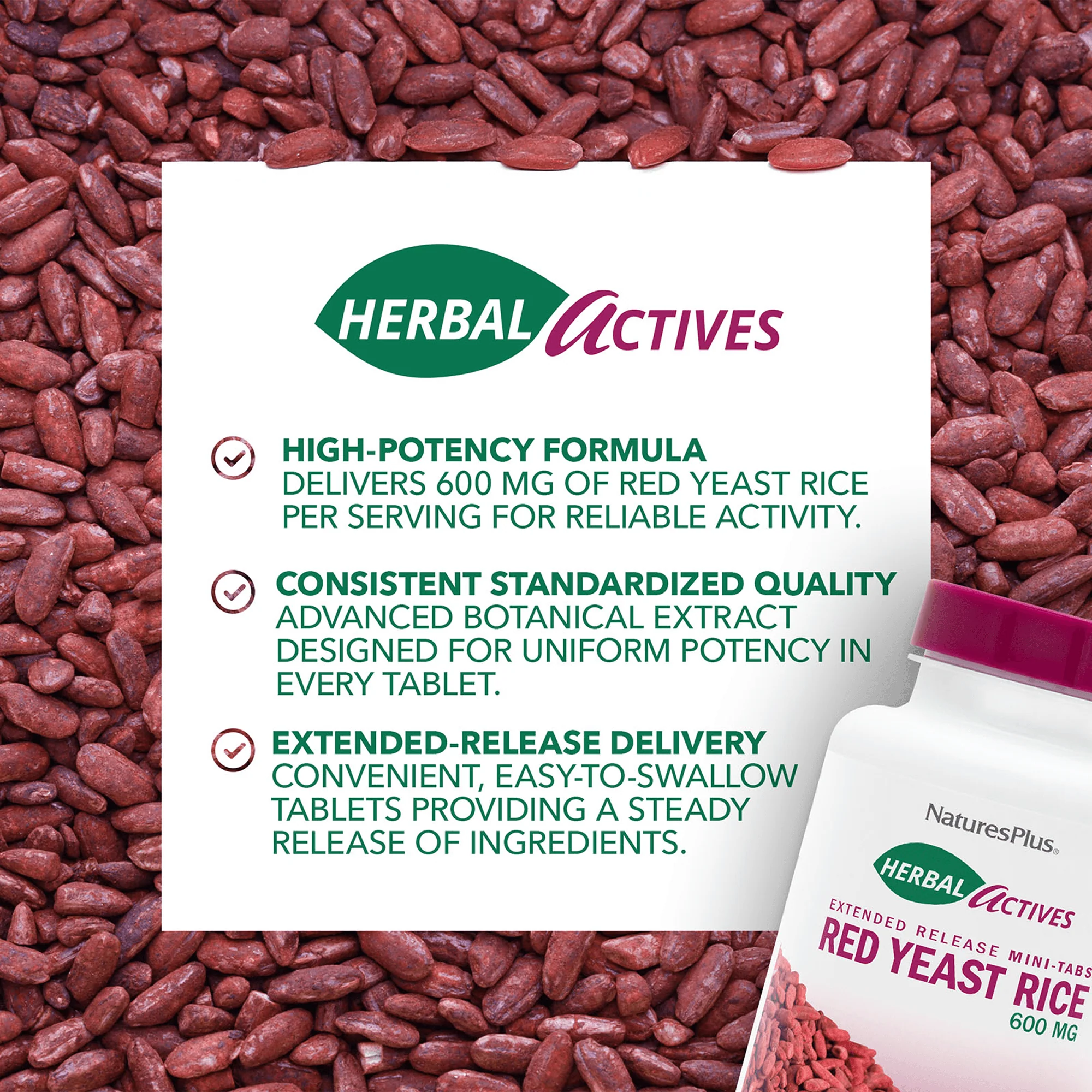 Herbal Actives Red Yeast Rice Extended Release Mini-Tabs - Image 9