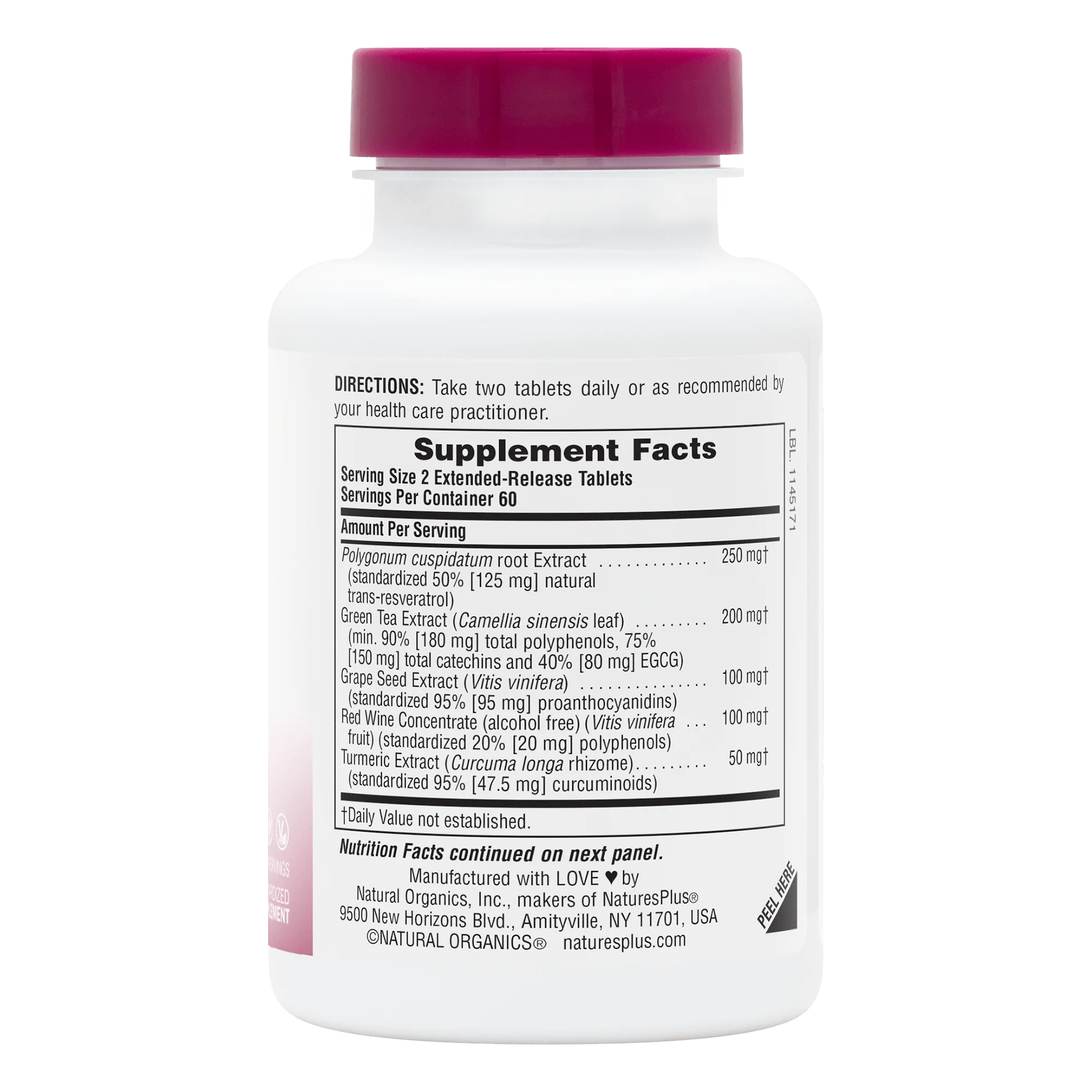 Herbal Actives Resveratrol Extended Release Tablets - Image 5