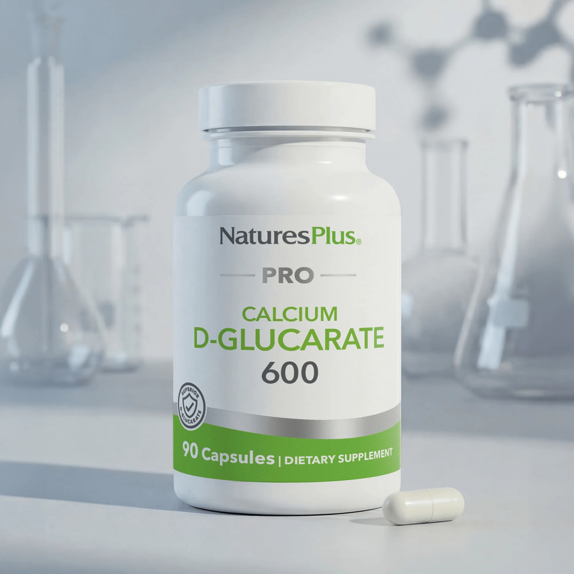 NaturesPlus PRO Calcium D-Glucarate (CDG) 600 MG Capsules - Image 5