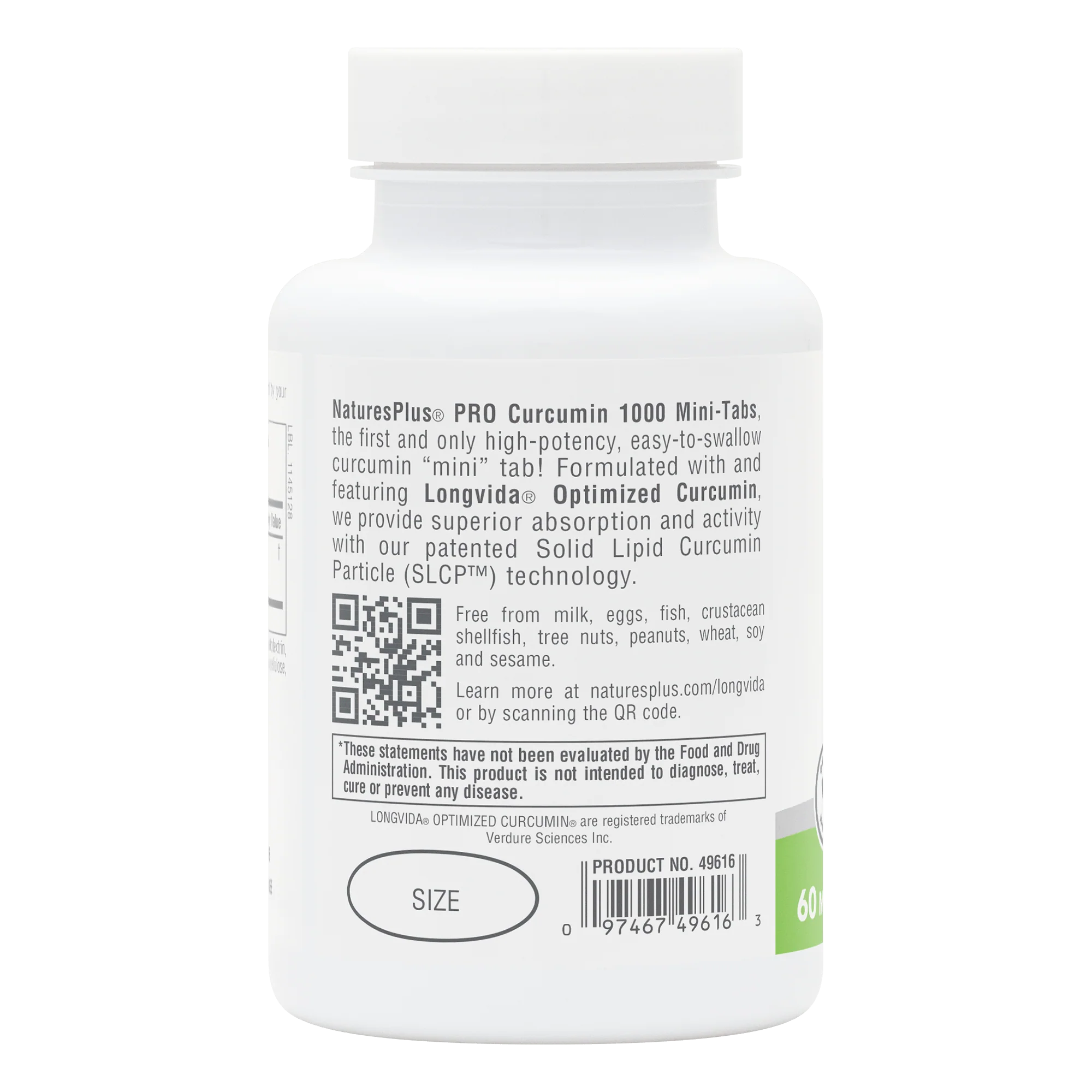 NaturesPlus PRO Curcumin Longvida® 1000 MG Mini-Tabs - Image 3