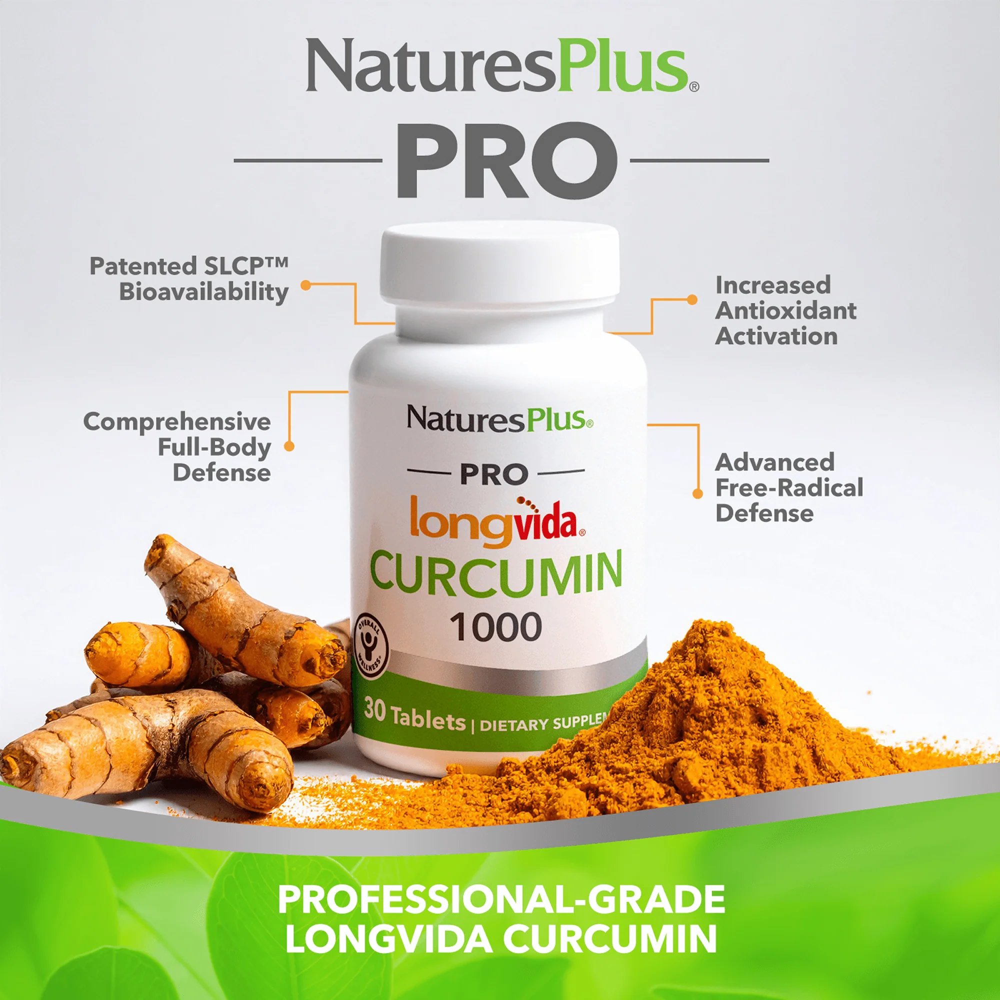 NaturesPlus PRO Curcumin Longvida® 1000 MG Tablets - Image 4