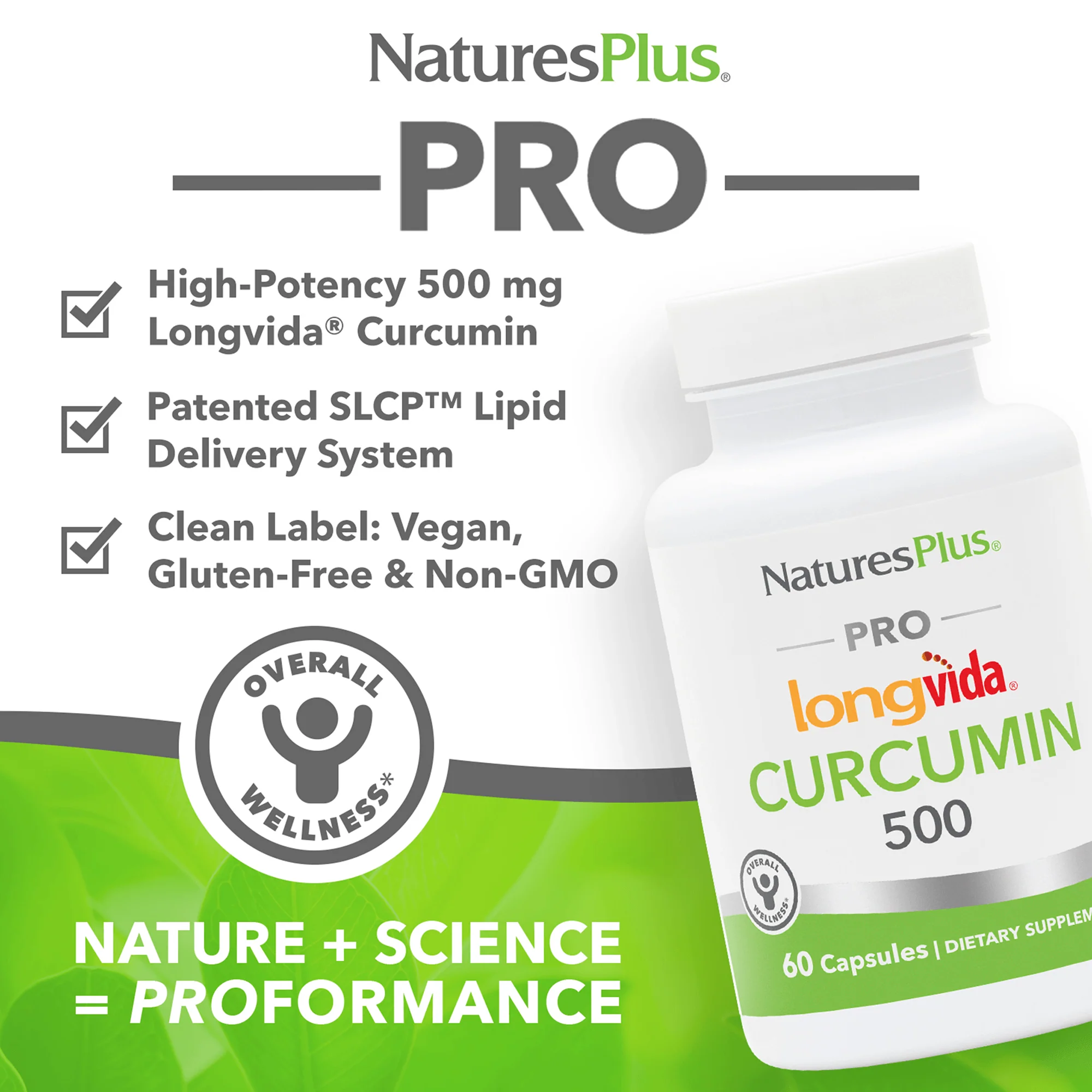 NaturesPlus PRO Curcumin Longvida® 500 MG Capsules - Image 4