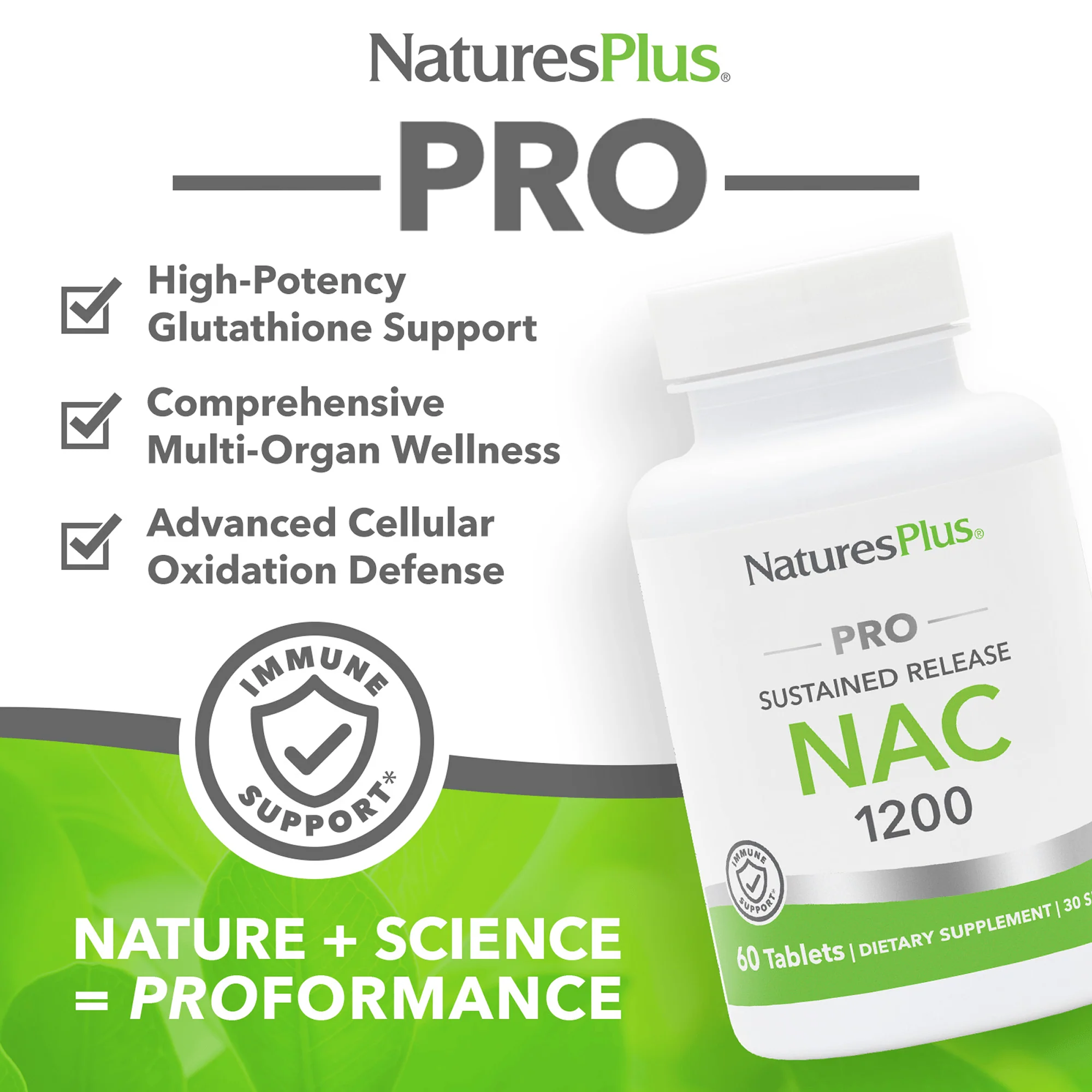 NaturesPlus PRO NAC 1200 Tablets - Image 4