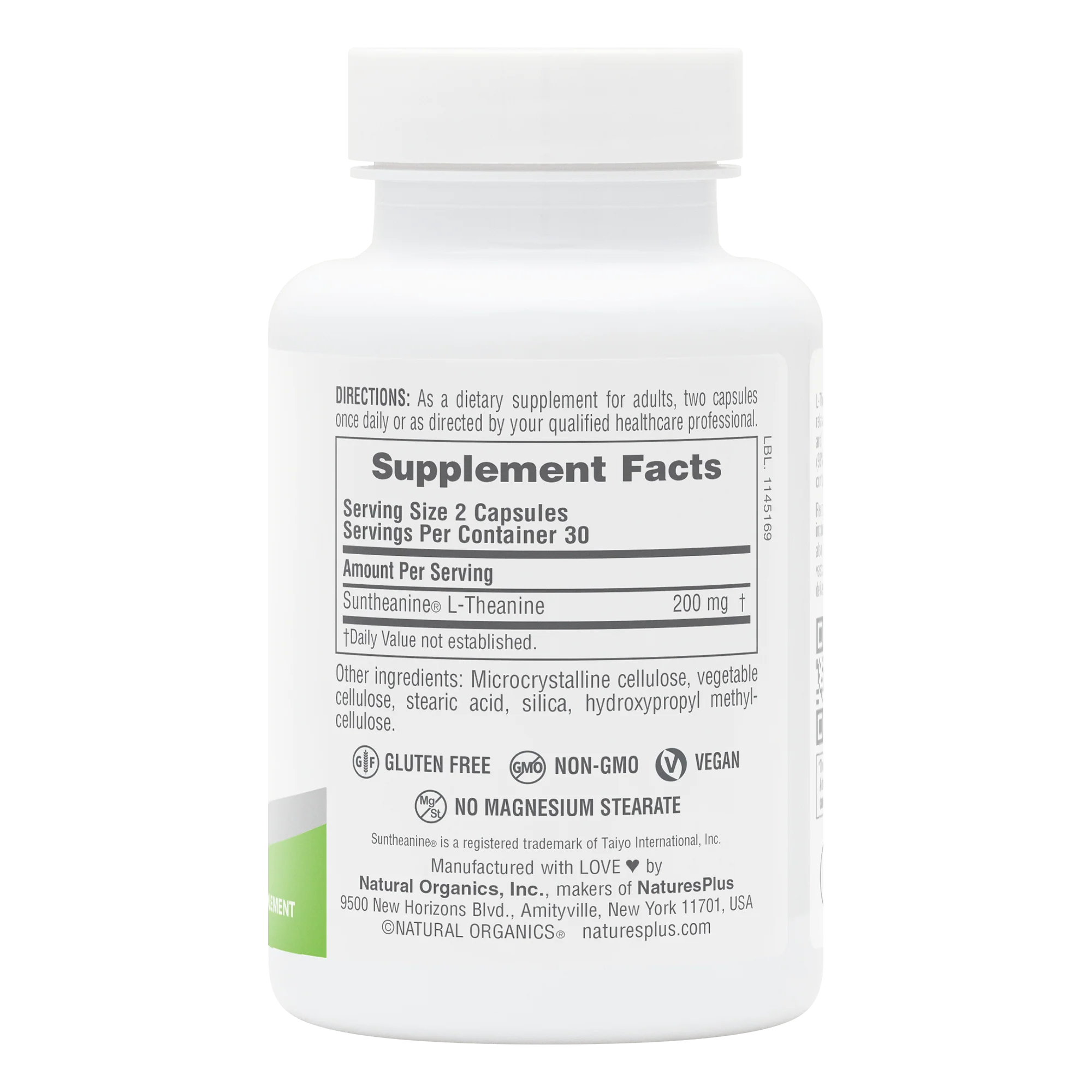 NaturesPlus PRO Suntheanine® L-Theanine 200 - Image 2