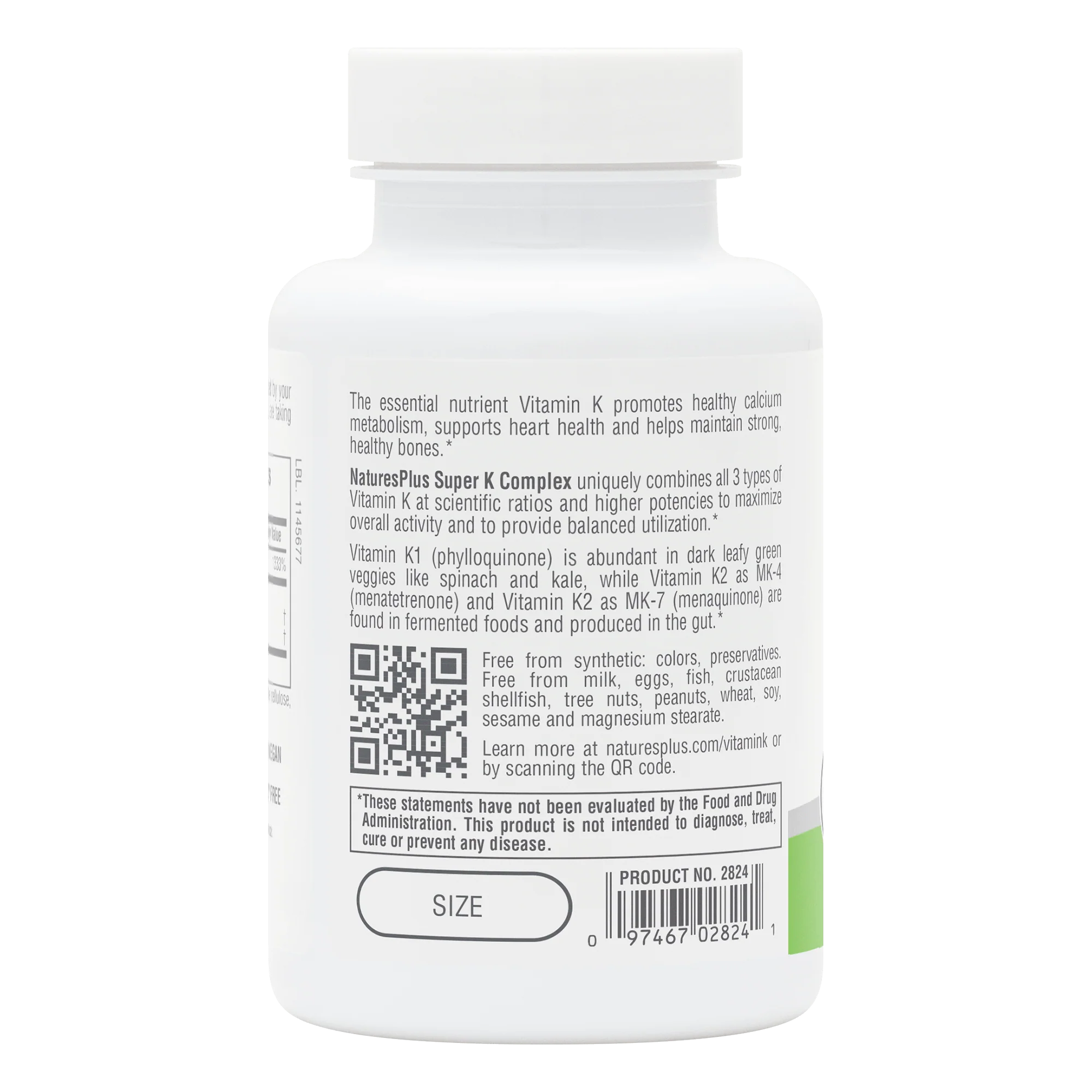 NaturesPlus PRO Super K Complex Capsules - Image 3