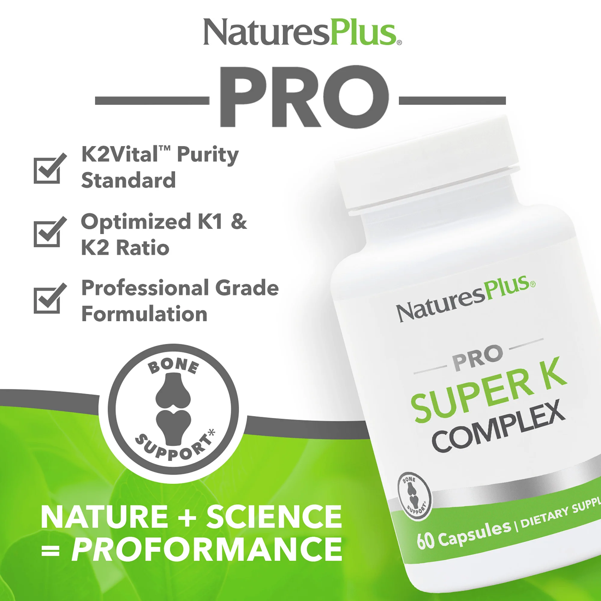 NaturesPlus PRO Super K Complex Capsules - Image 4