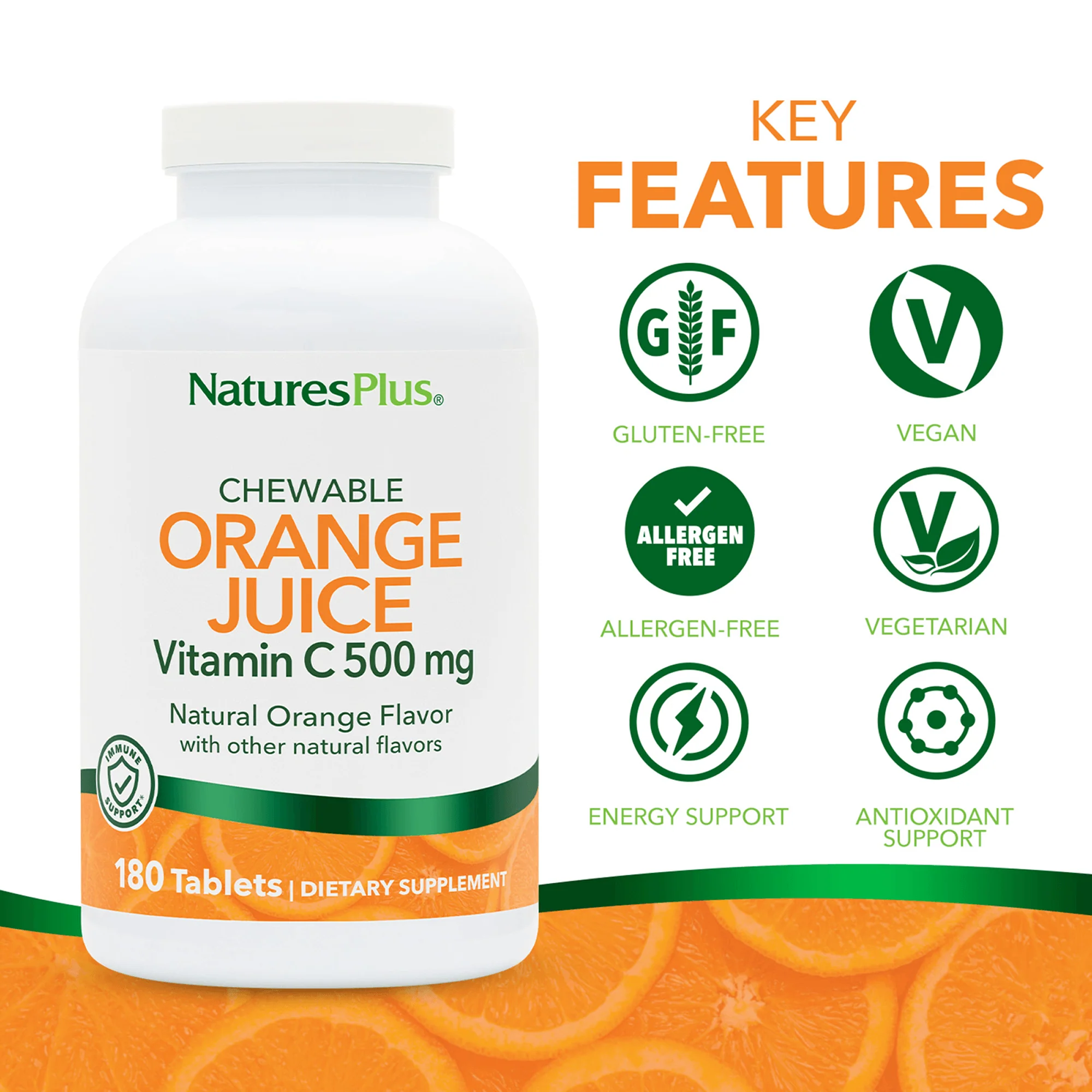 Orange Juice Vitamin C 500 mg Chewables - Image 4