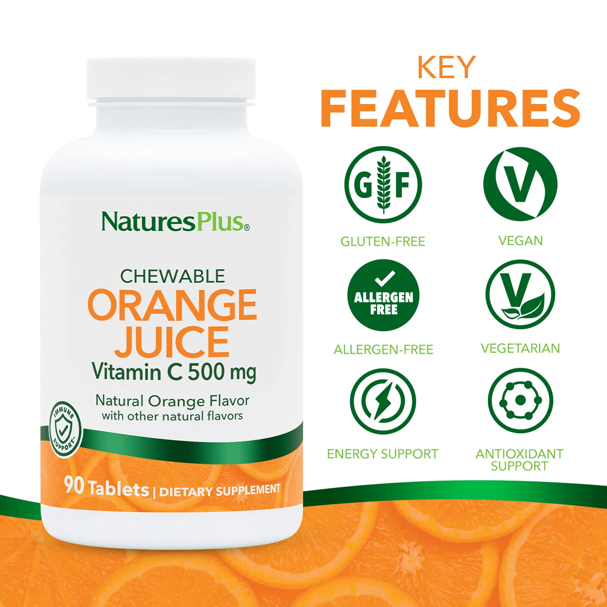 Orange Juice Vitamin C 500 mg Chewables - Image 9