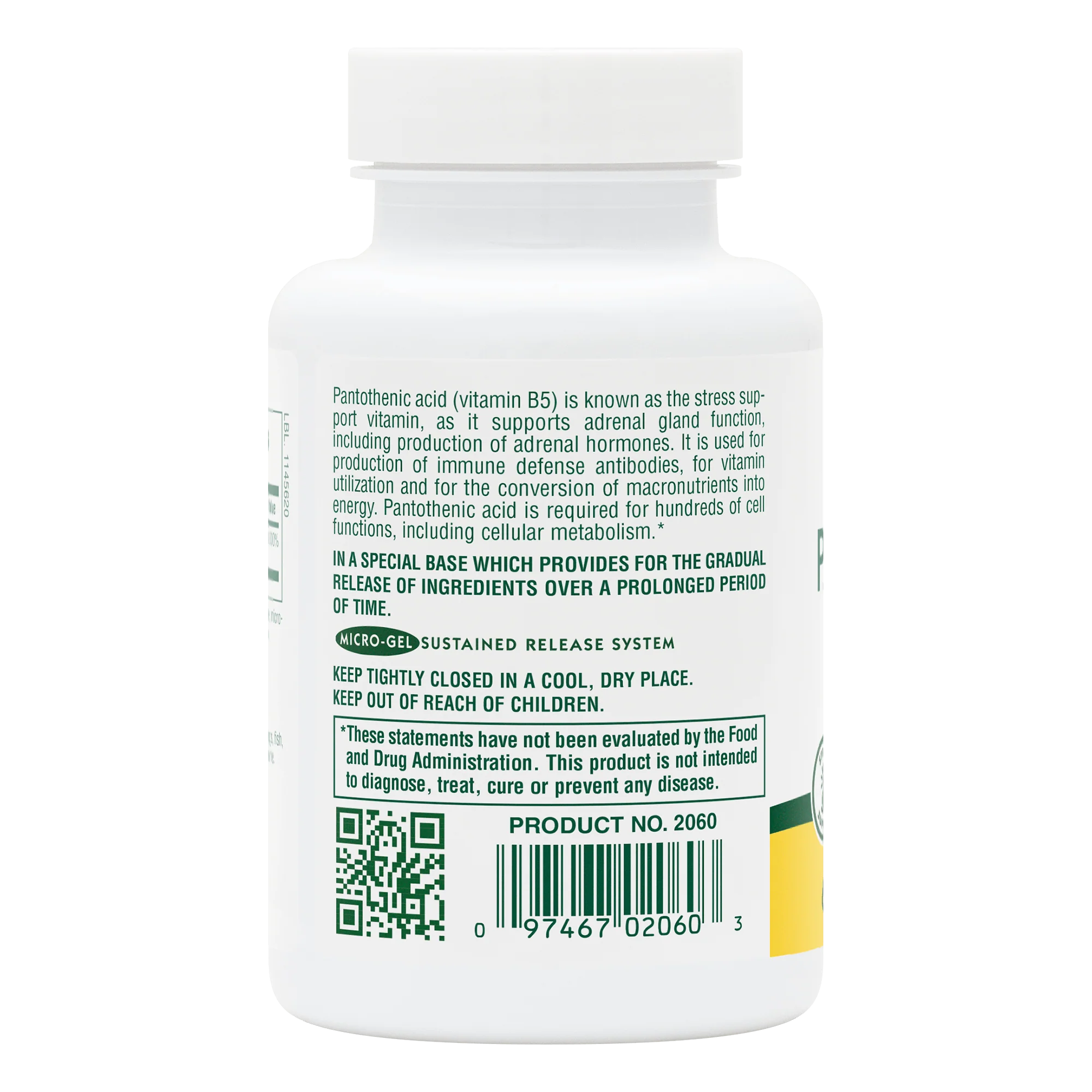 Pantothenic Acid 1000 mg Sustained Release Tablets - Image 3