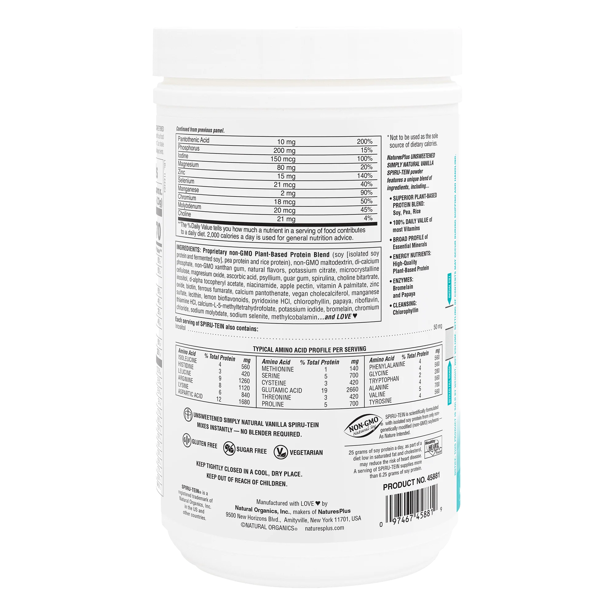 Simply Natural SPIRU-TEIN® Shake - Vanilla - Image 3