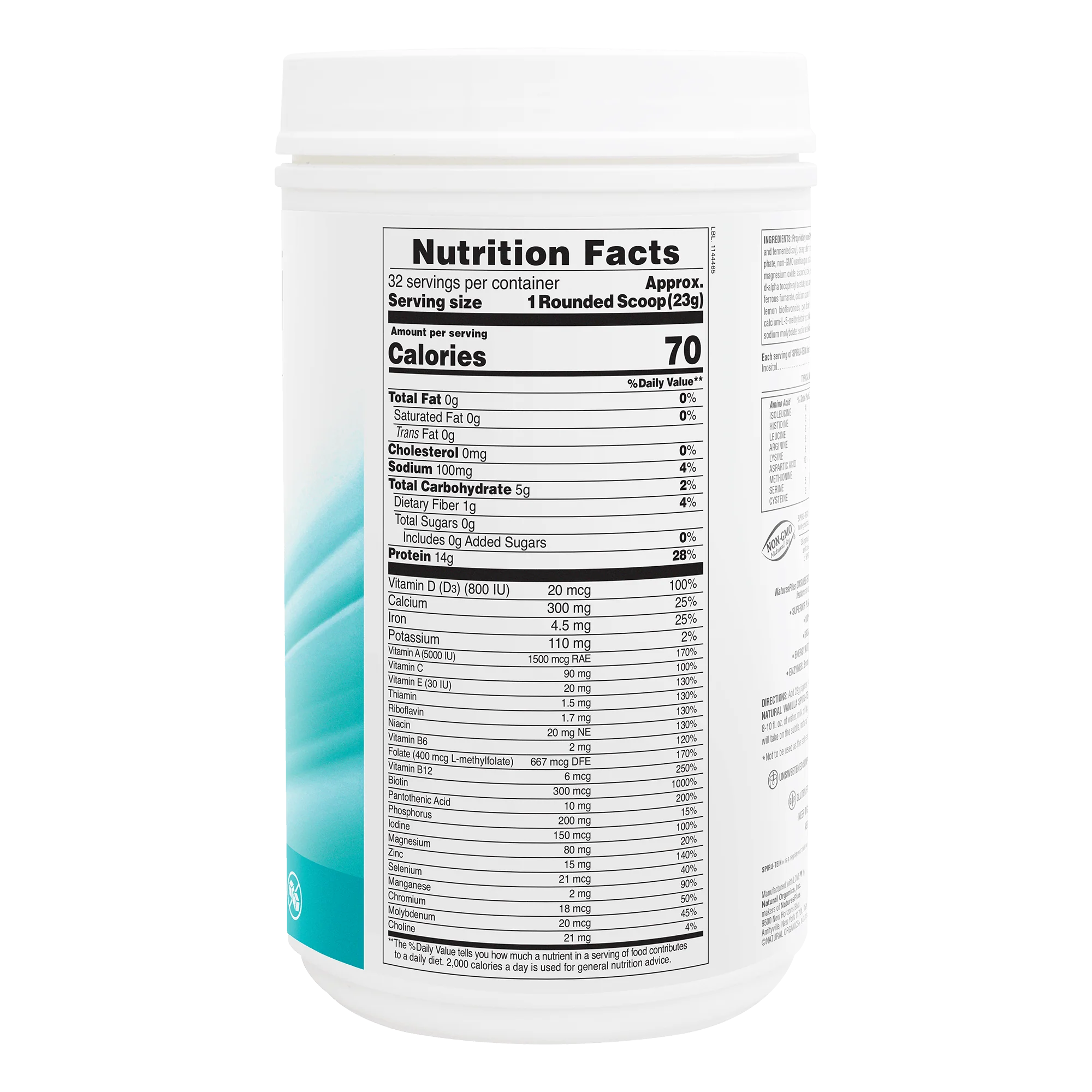 Simply Natural SPIRU-TEIN® Shake - Vanilla - Image 5