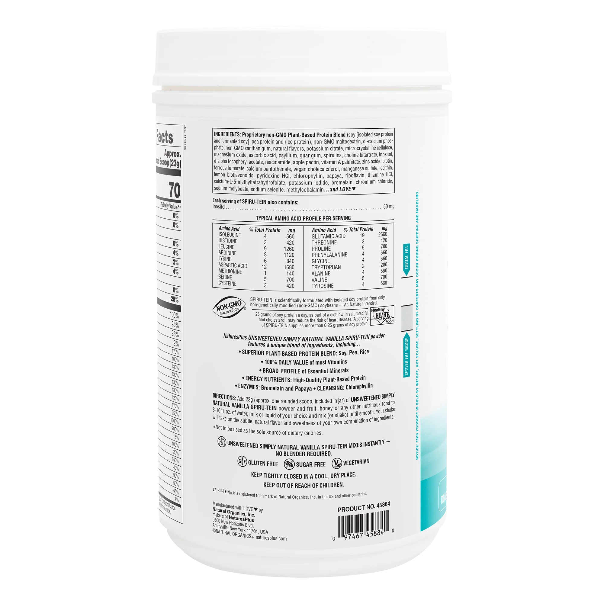 Simply Natural SPIRU-TEIN® Shake - Vanilla - Image 6