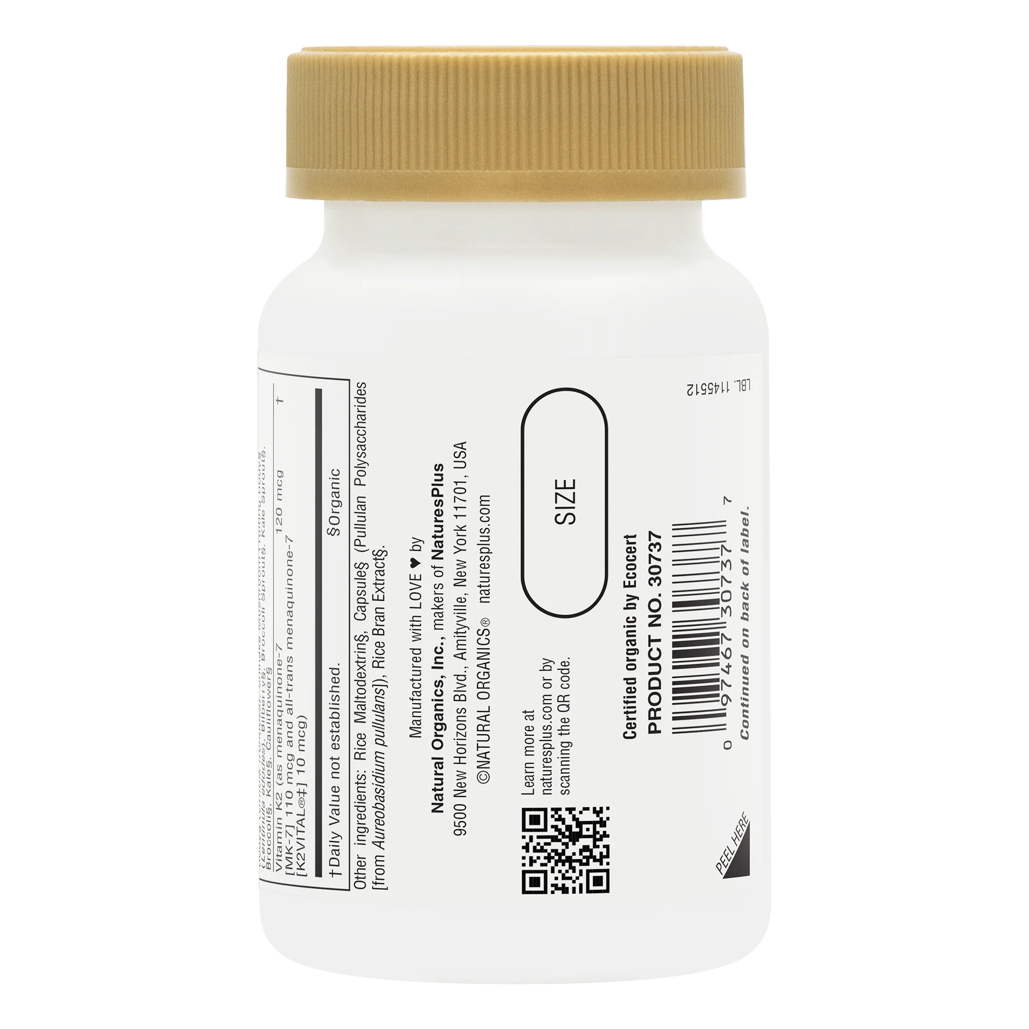 Source of Life® Garden Vitamin K2 120 mcg Capsules - Image 3