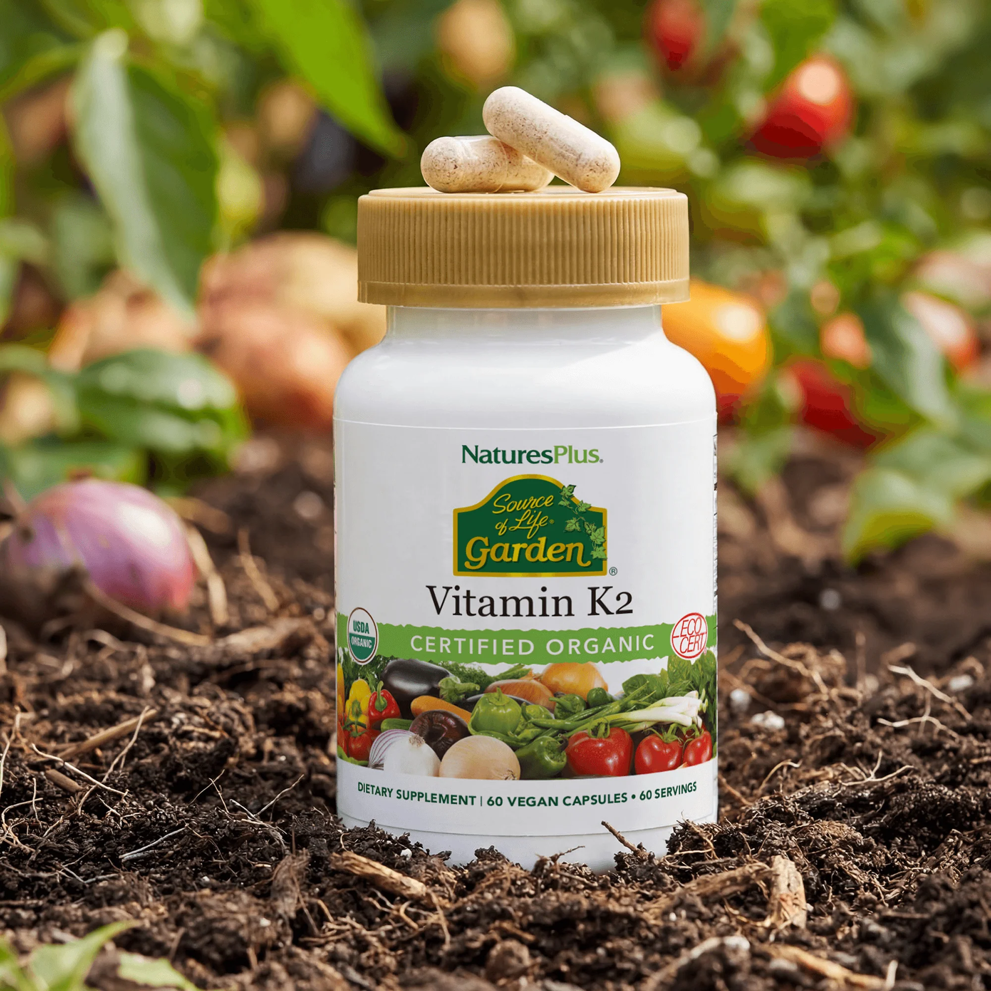 Source of Life® Garden Vitamin K2 120 mcg Capsules - Image 5