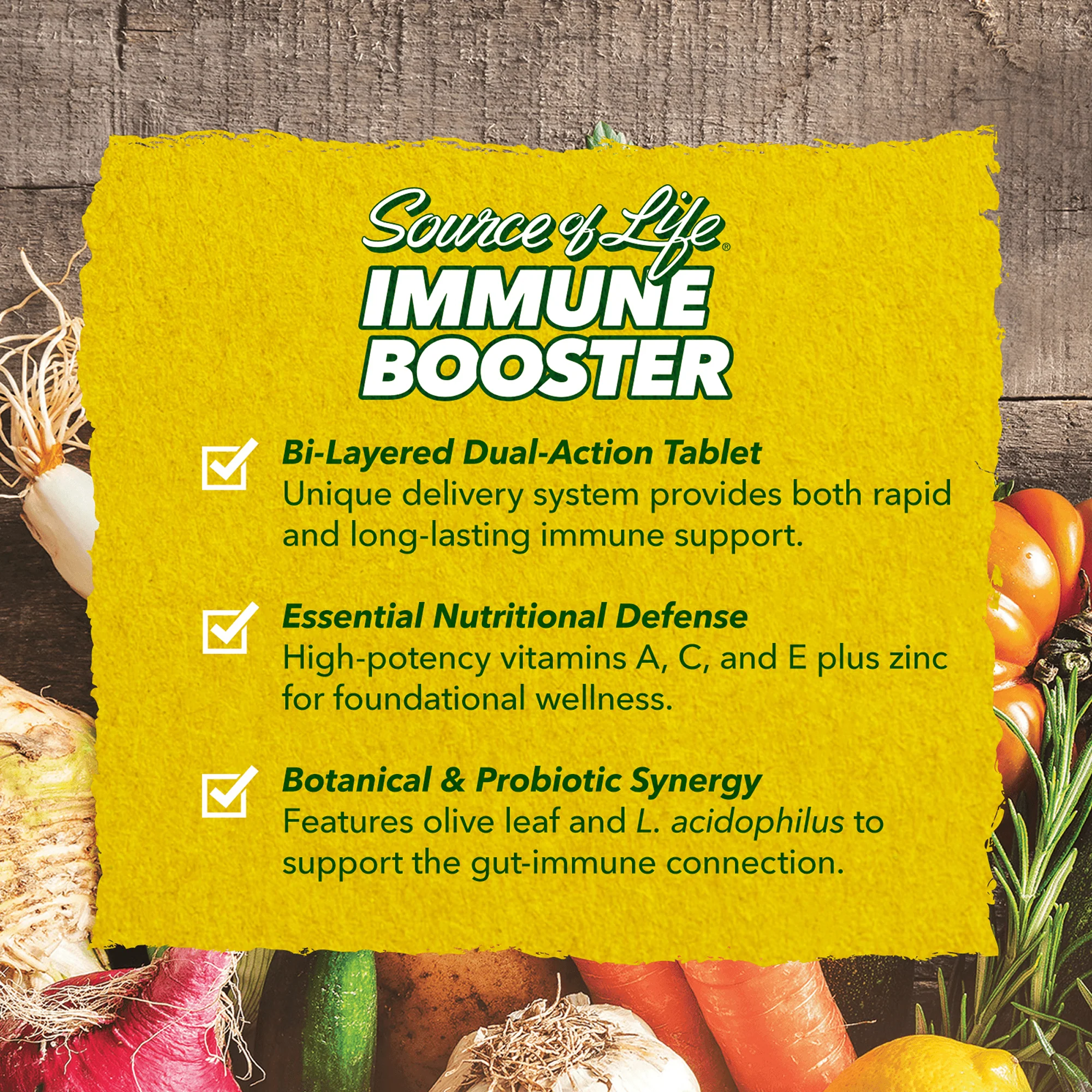 Source of Life® Immune Booster Bi-Layered Tablets - Image 4