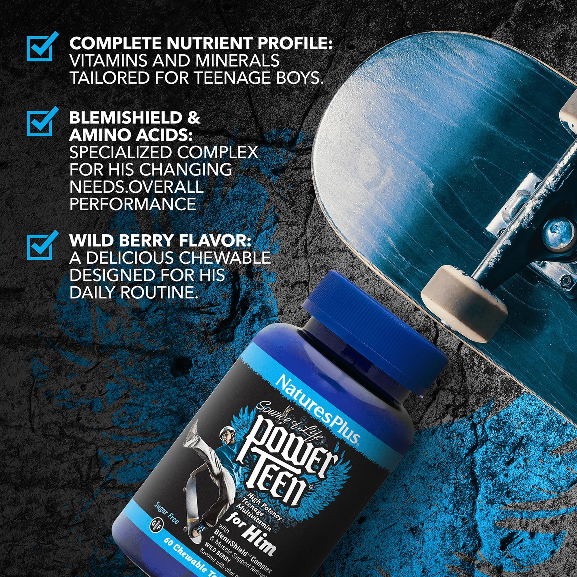 Source of Life® POWER TEEN® For Him Chewables - Image 4