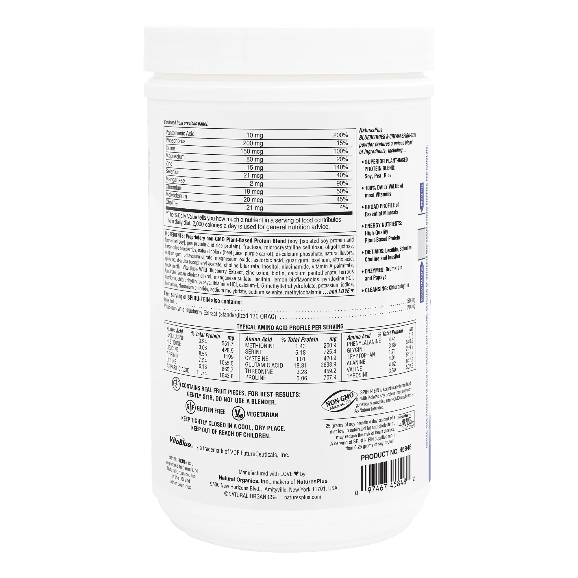 SPIRU-TEIN® Protein Powder Meal** - Blueberries & Cream - Image 3