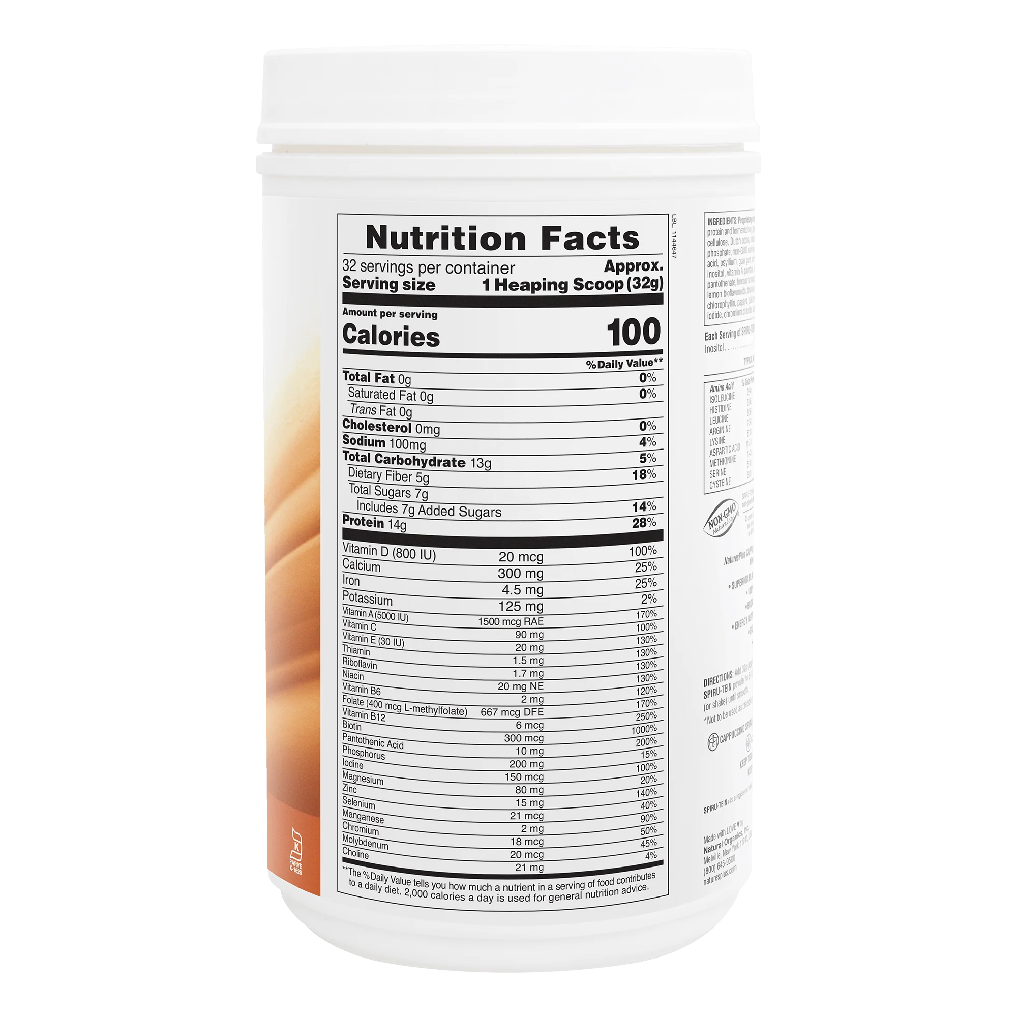 SPIRU-TEIN® Protein Powder Meal** - Cappuccino - Image 5