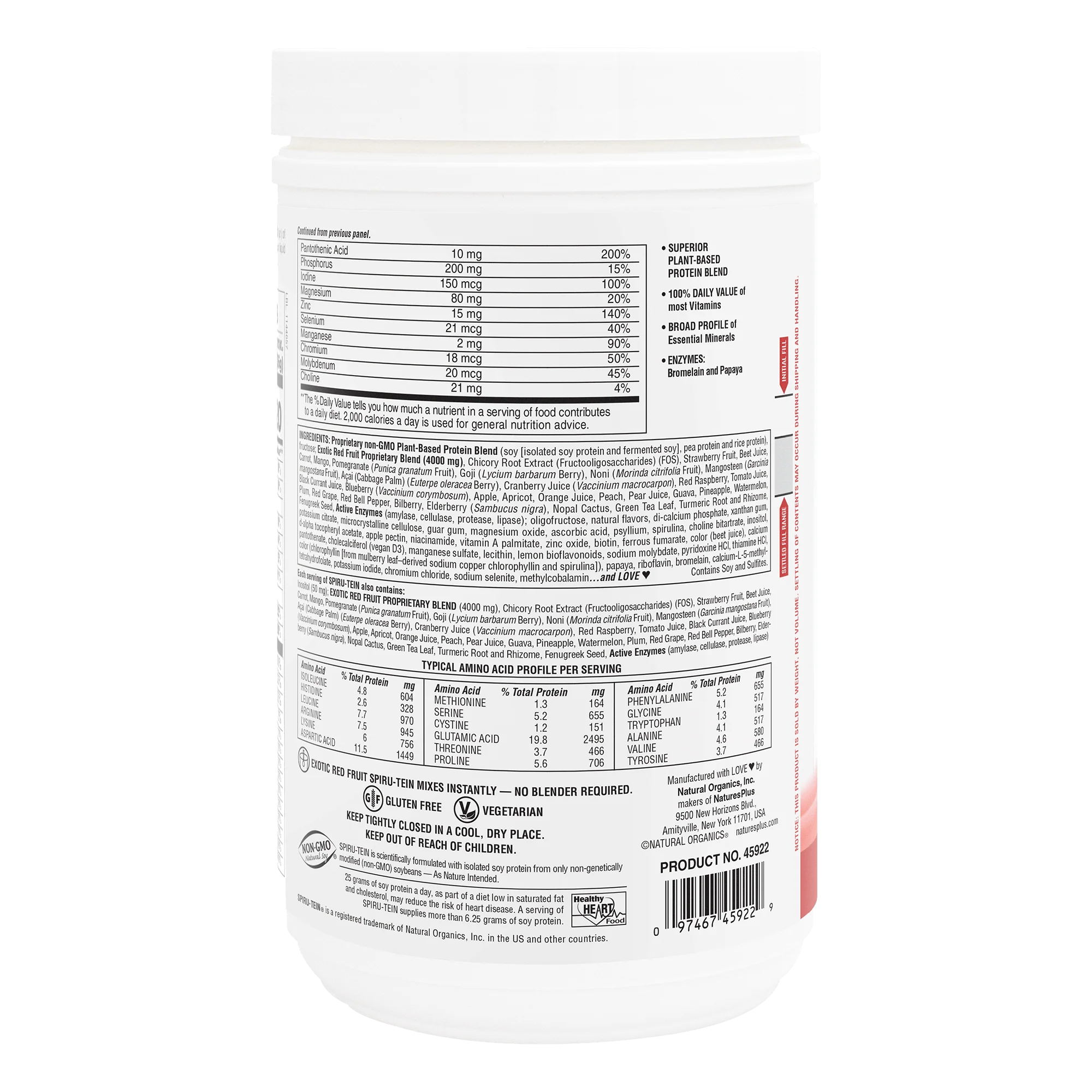 SPIRU-TEIN® Protein Powder Meal** - Exotic Red Fruit - Image 3