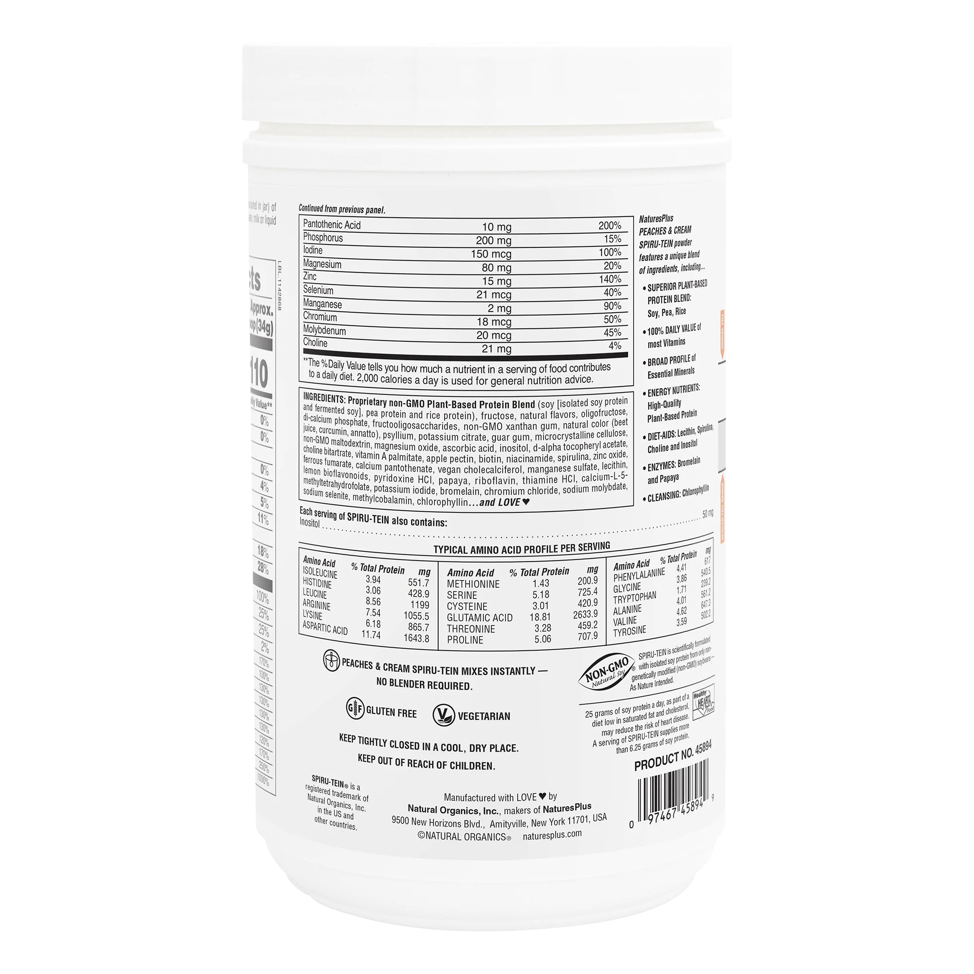 SPIRU-TEIN® Protein Powder Meal** - Peaches & Cream - Image 3