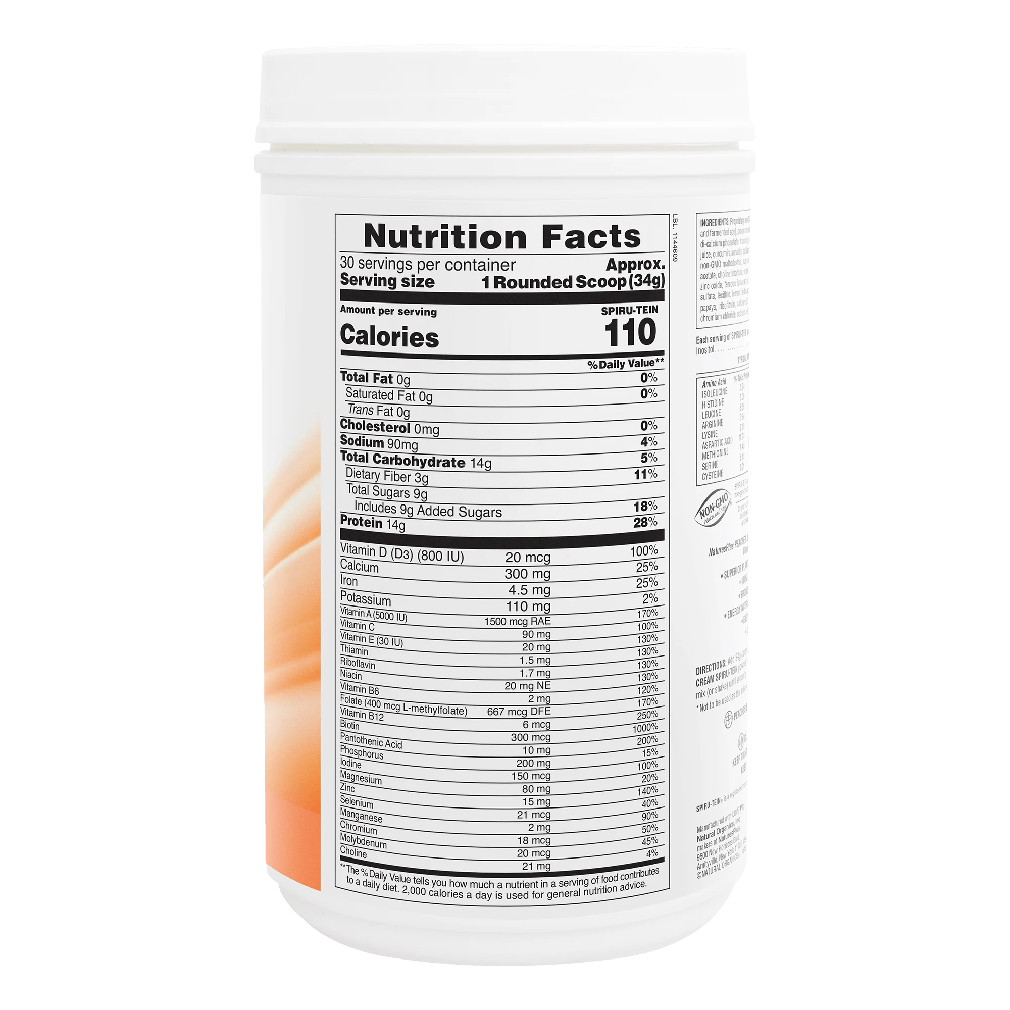SPIRU-TEIN® Protein Powder Meal** - Peaches & Cream - Image 5
