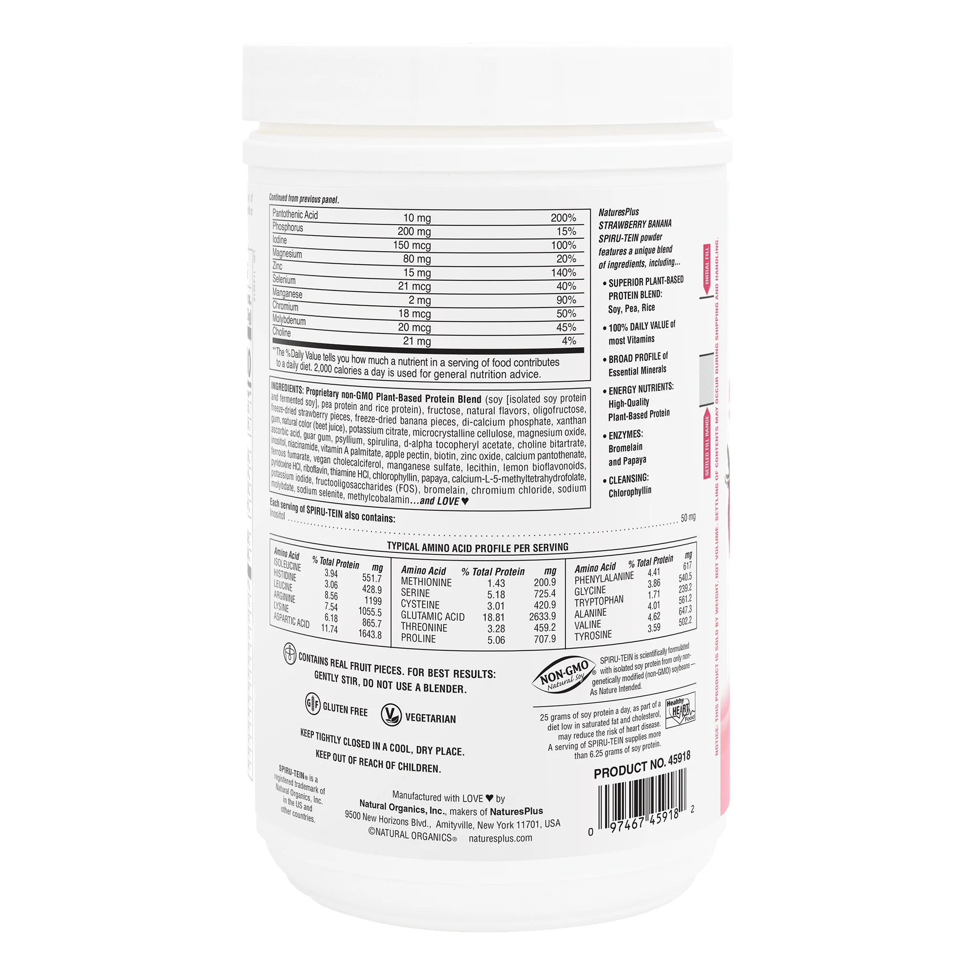 SPIRU-TEIN® Protein Powder Meal** - Strawberry Banana flavor - Image 3