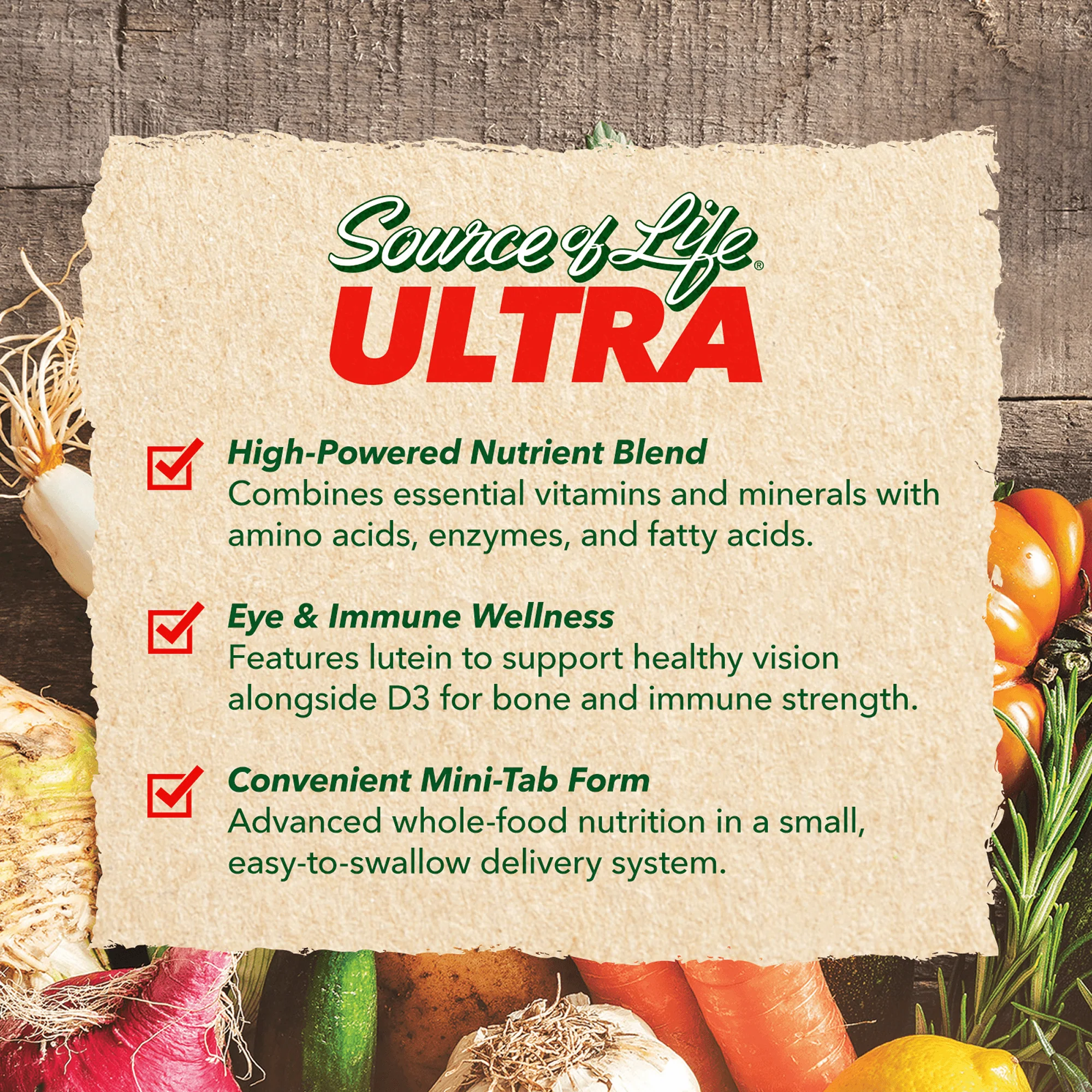 Ultra Source of Life® with Lutein Multivitamin Mini-Tabs - Image 4