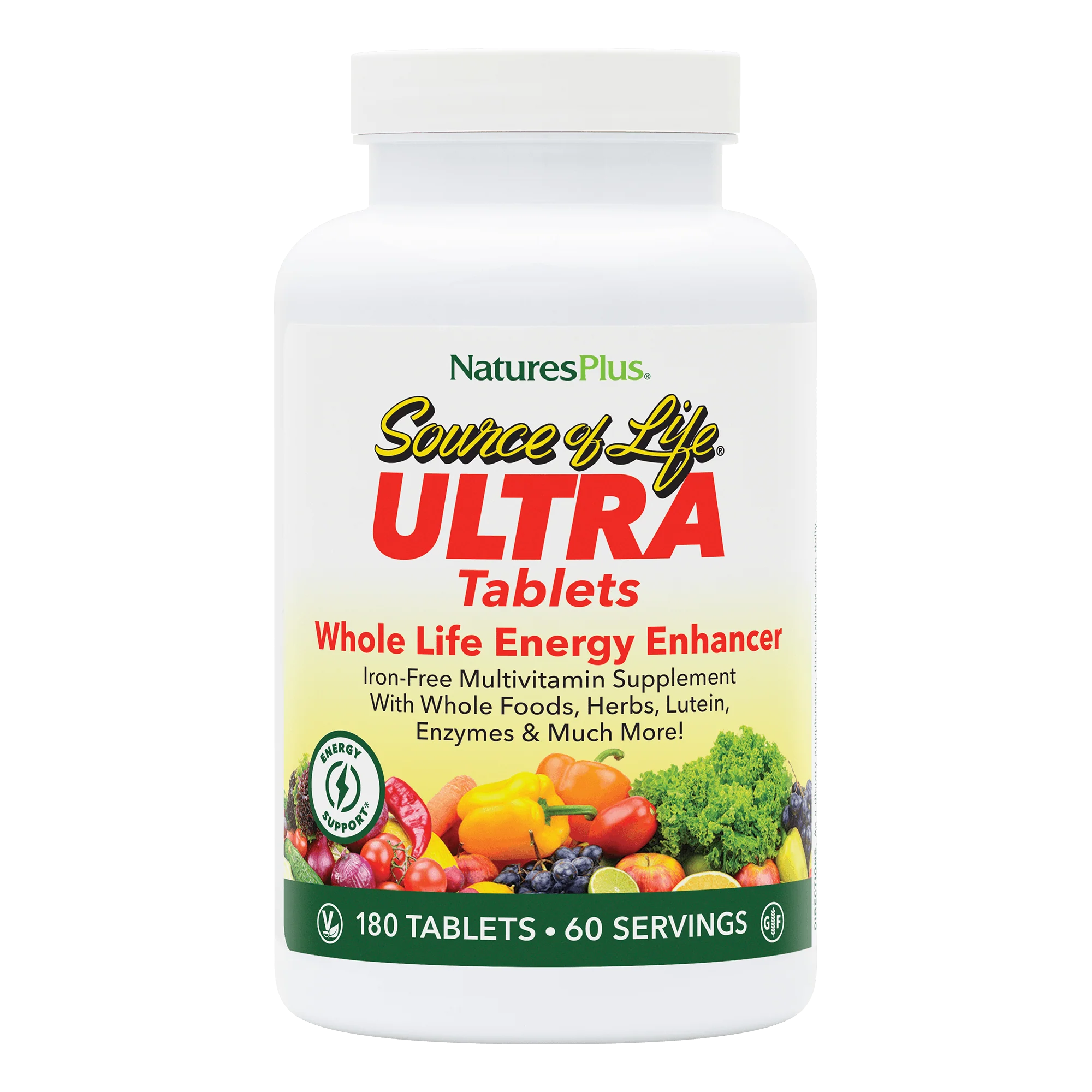 Ultra Source of Life® with Lutein No-Iron Multivitamin Tablets