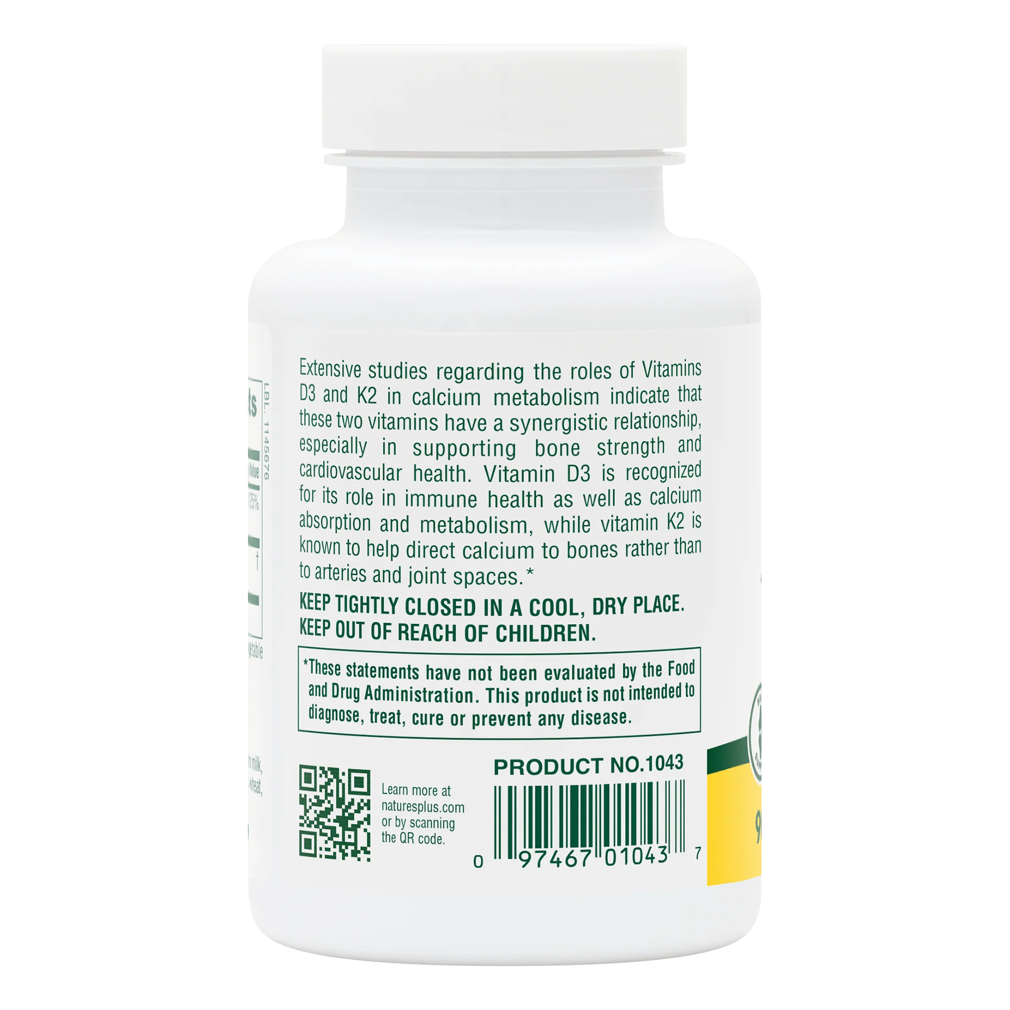 Vitamin D3 1000 IU/Vitamin K2 100 mcg Capsules - Image 3