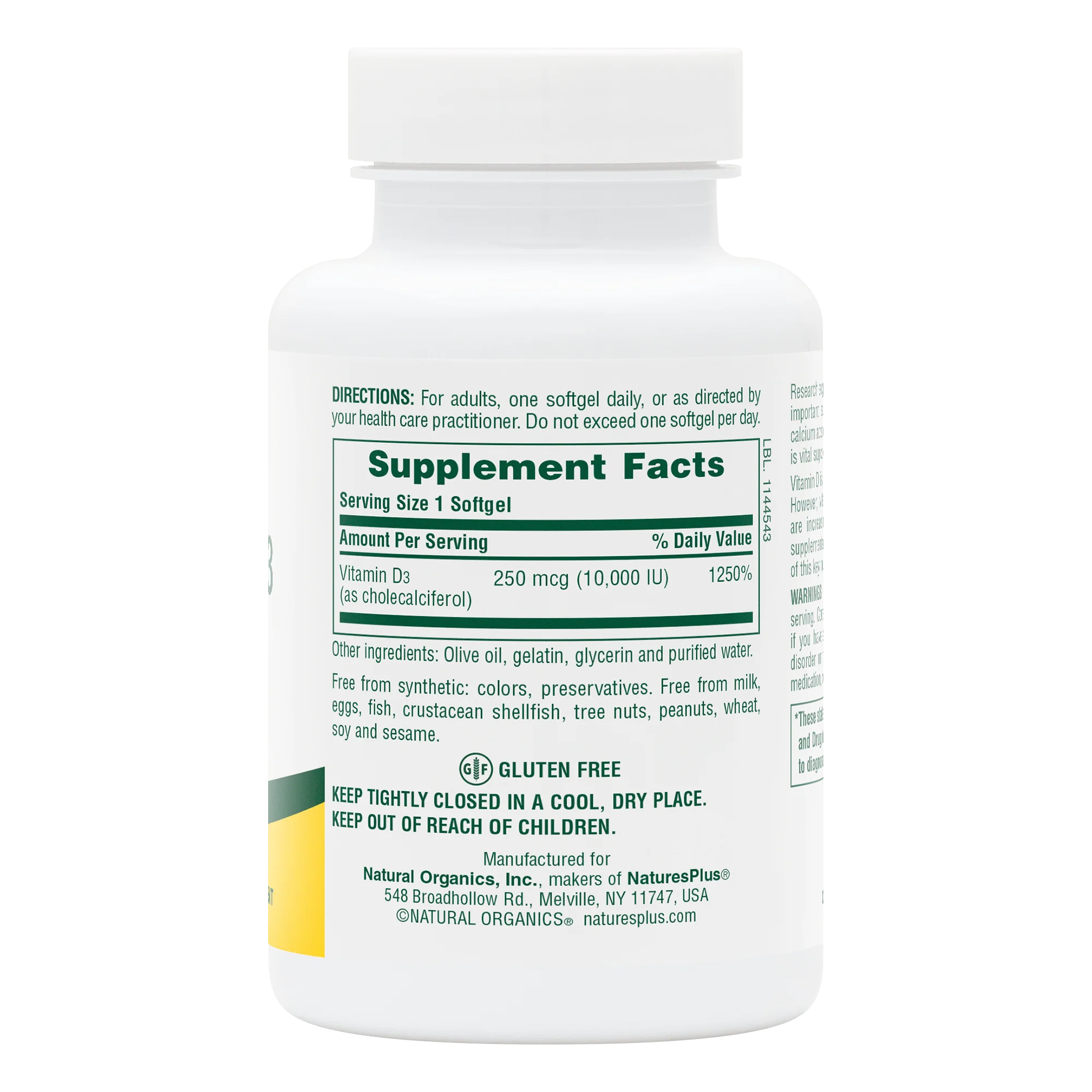 Vitamin D3 10,000 IU Softgels - Image 2