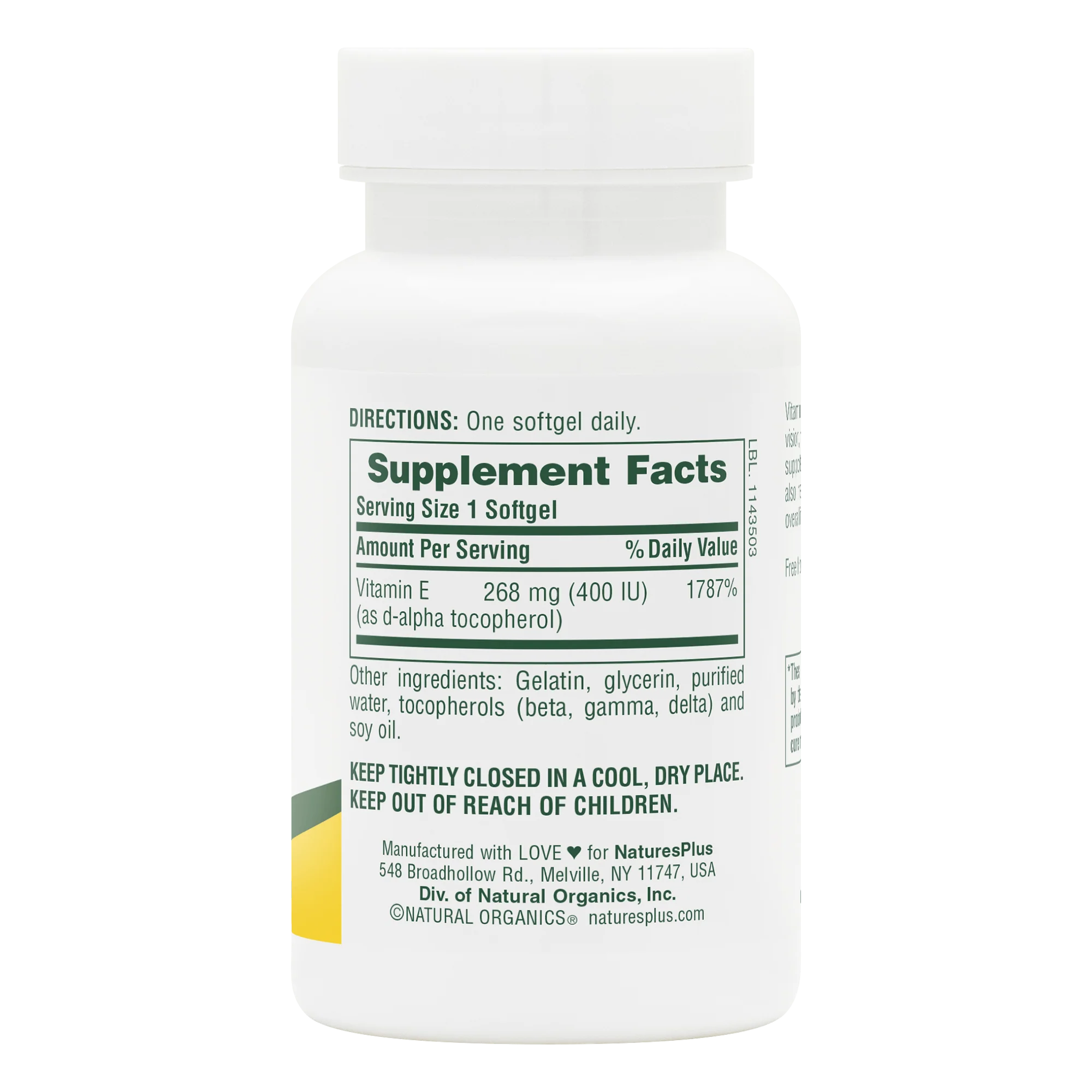 Vitamin E 400 IU Mixed Tocopherol Softgels - Image 2